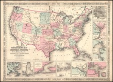 United States Map By Benjamin P Ward  &  Alvin Jewett Johnson