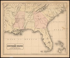 South and Southeast Map By Rand McNally & Company