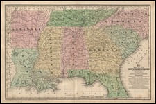South and Southeast Map By Samuel Augustus Mitchell