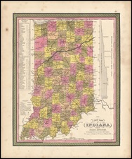 Midwest Map By Samuel Augustus Mitchell