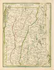 New England Map By Thomas Gamaliel Bradford