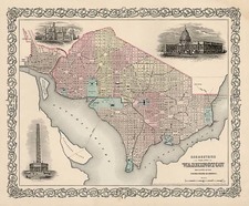 Mid-Atlantic Map By Joseph Hutchins Colton