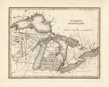 Midwest and Canada Map By Thomas Gamaliel Bradford