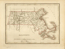 New England Map By Thomas Gamaliel Bradford
