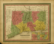 New England Map By Samuel Augustus Mitchell