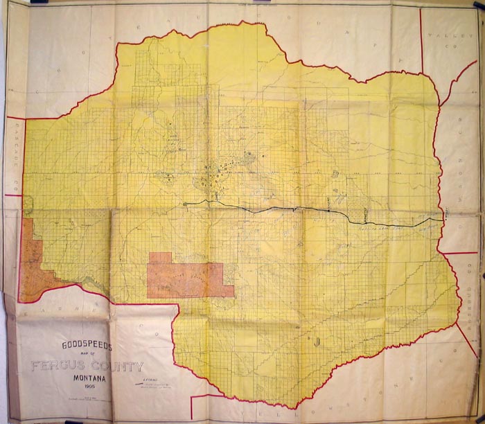 Goodspeed's Map of Fergus County Montana 1905 Barry Lawrence Ruderman