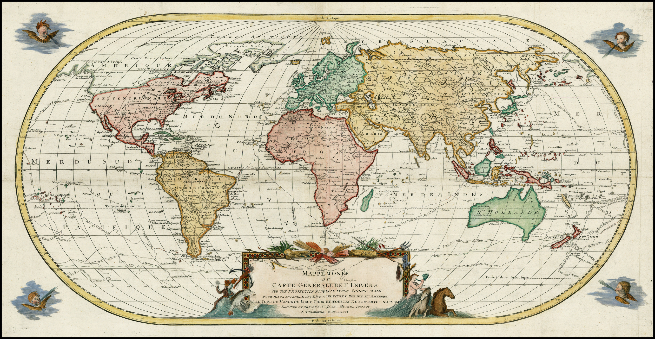 Mappe Monde Ou Carte Generale De L Univers Sur Une