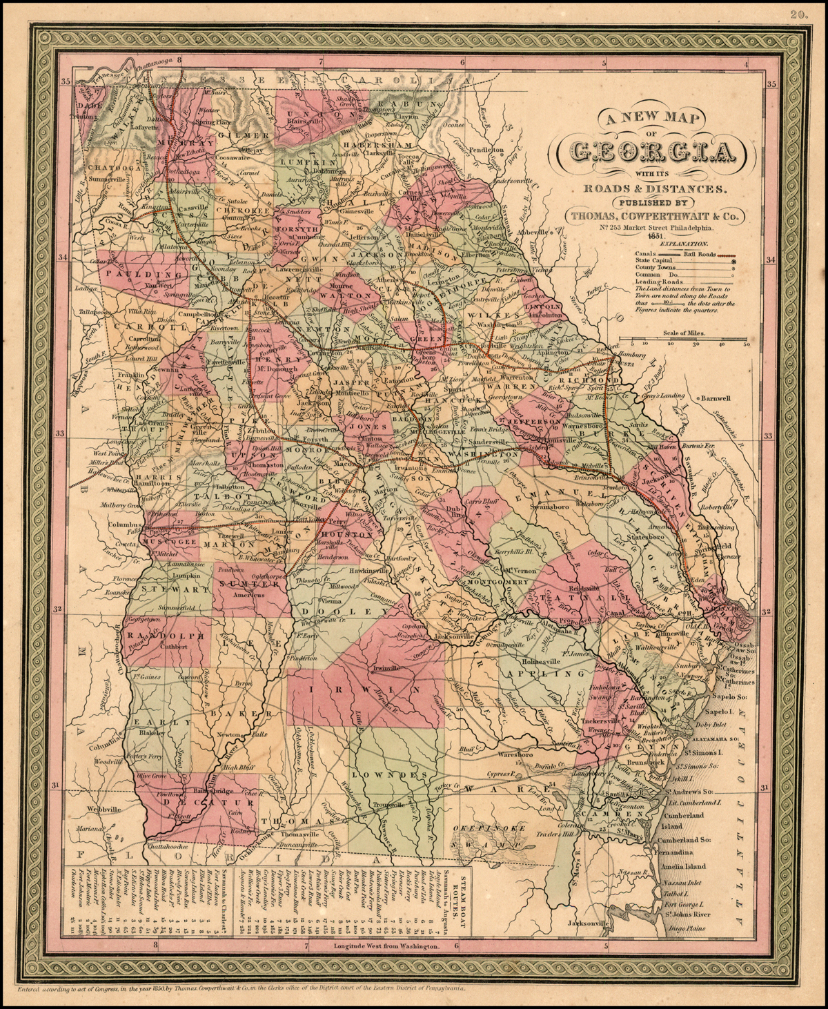 Printable Road Map Of Georgia