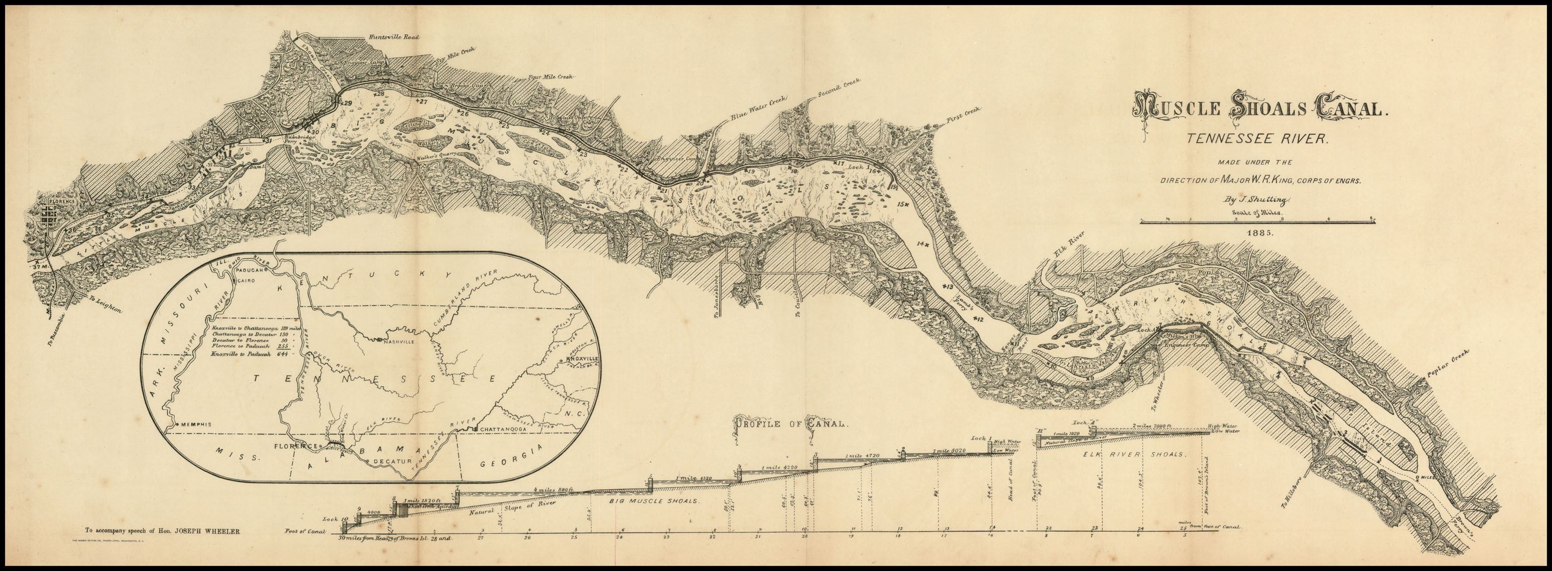 Muscle Shoals Canal. Tennessee River. Made Under The ...