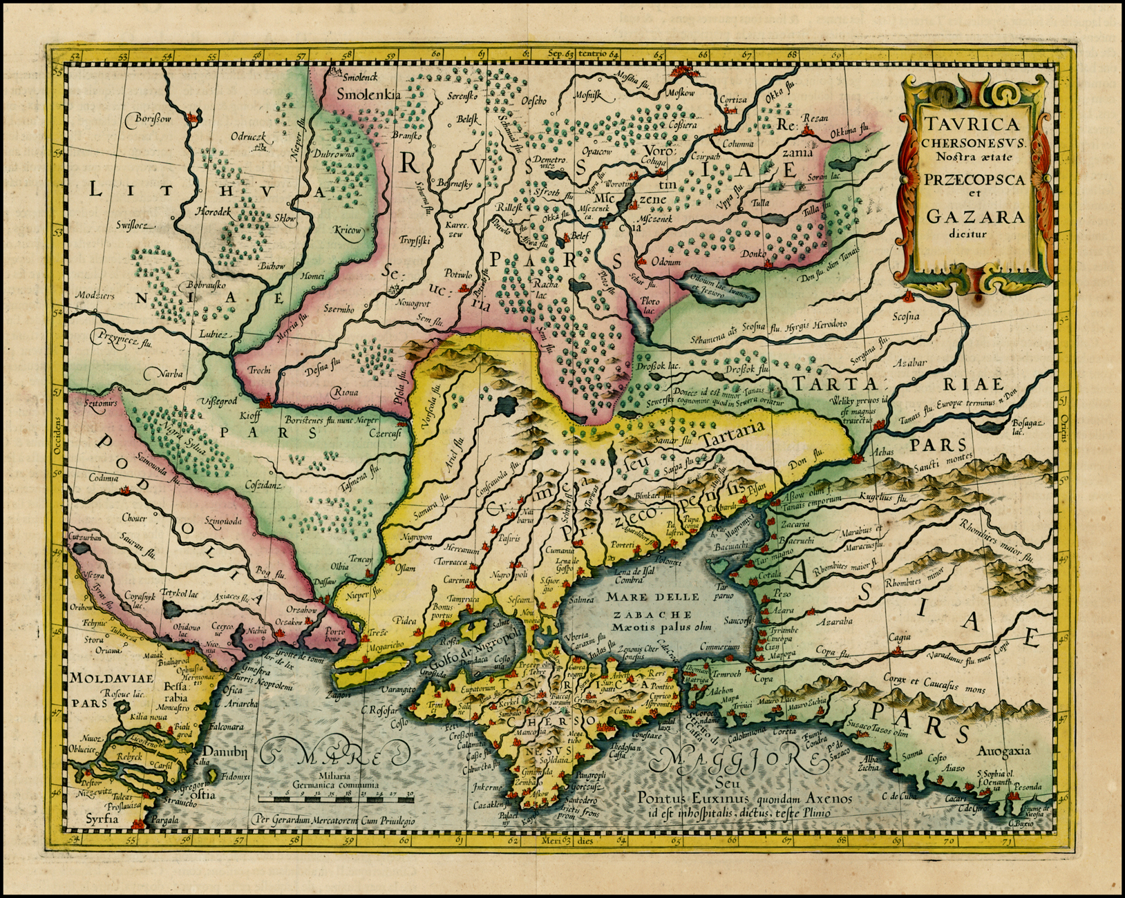 Первая карта украины 1580