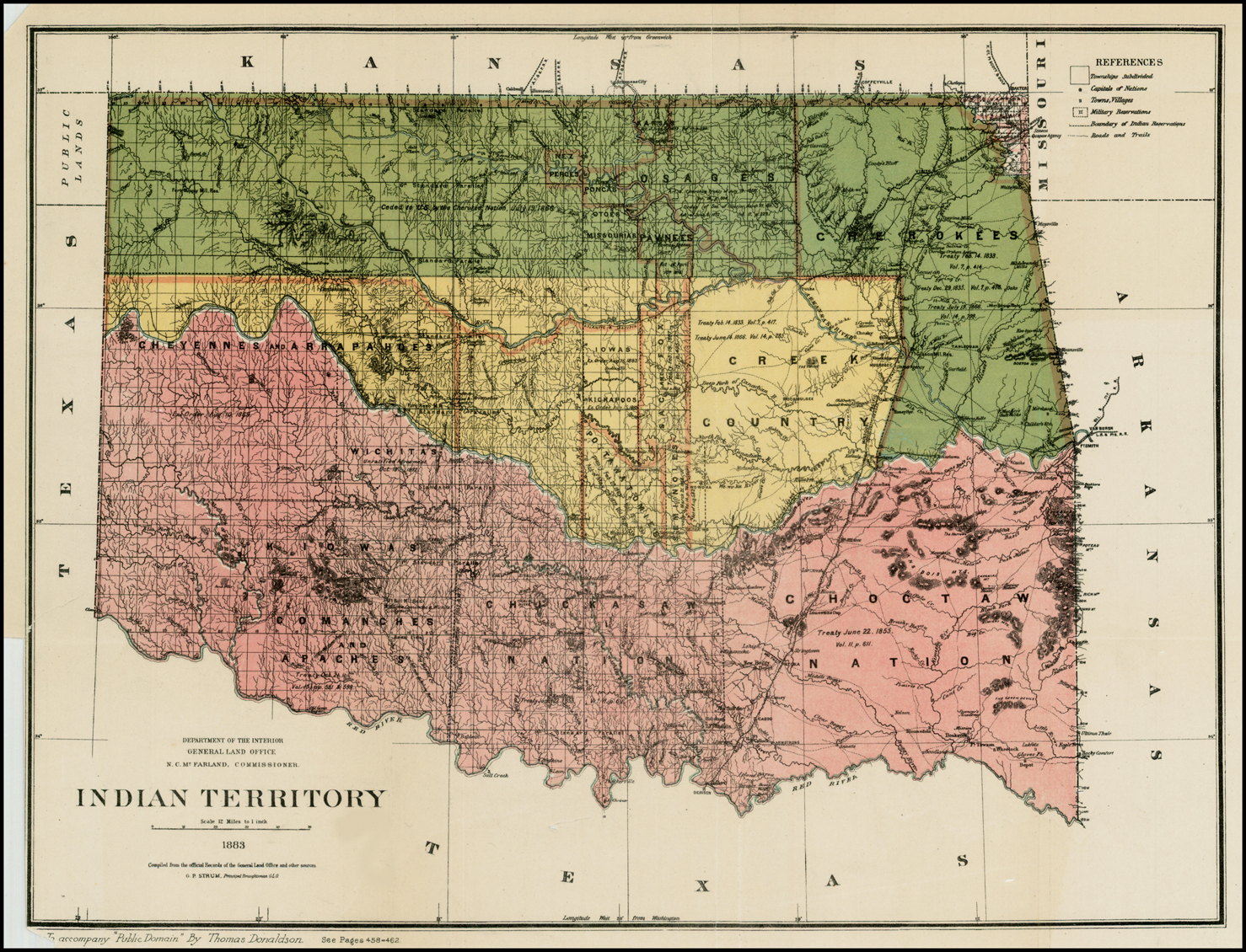 Historic Map : Department of The Interior General Land office Map - St -  Historic Pictoric