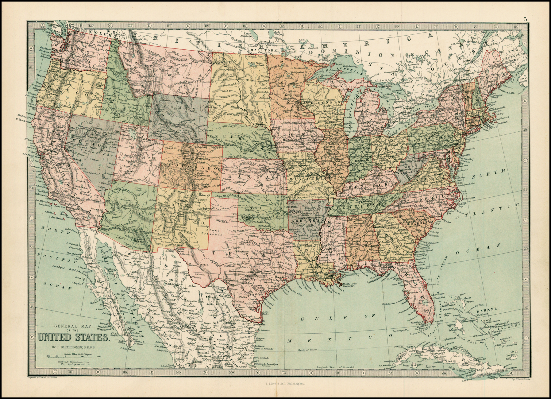 Вариант карта. Американский атлас 1860 годах. Бартоломью США. Old Map of the USA. Американский атлас Европы 1864.