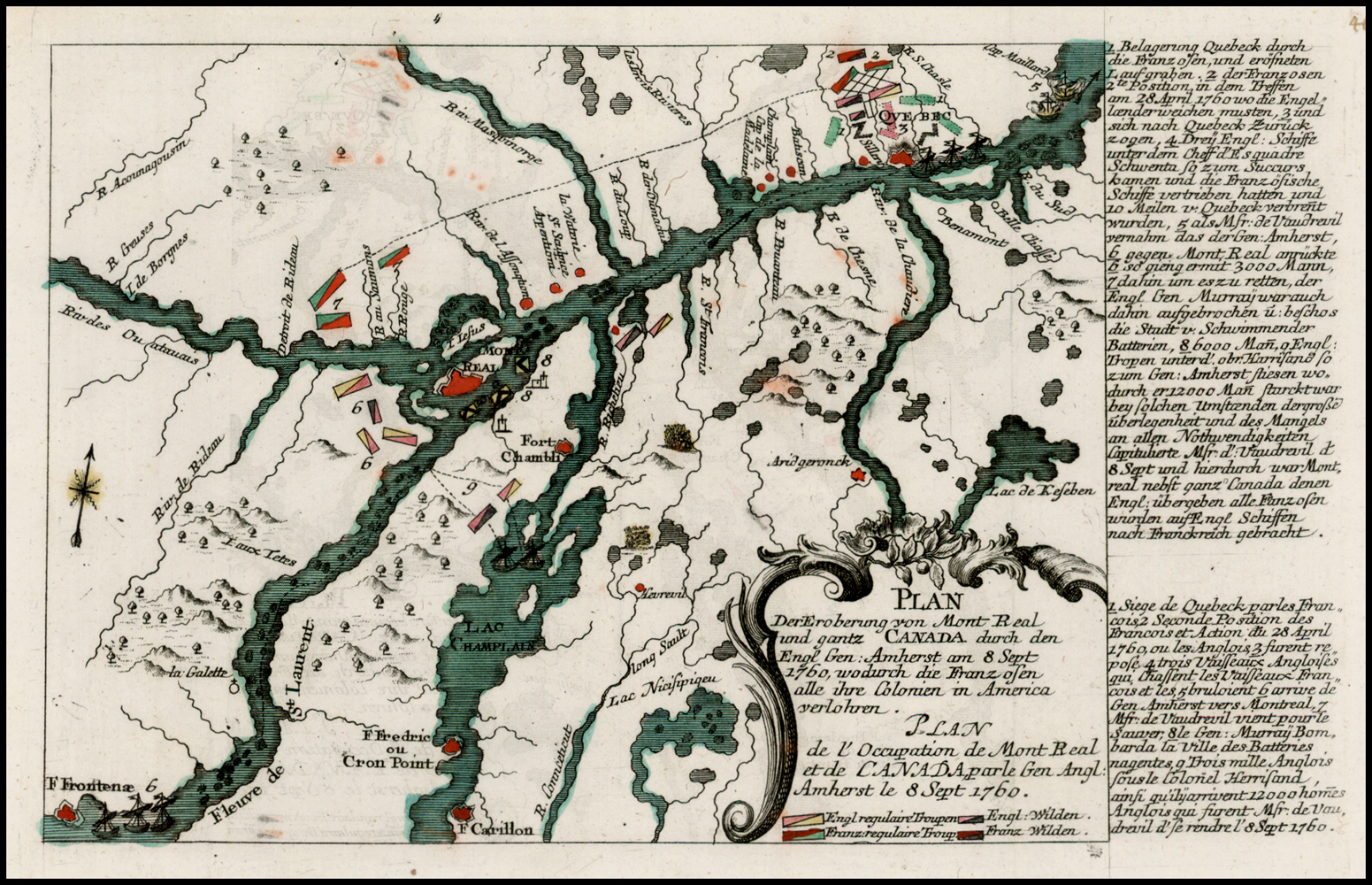 Plan Du Fort Carillon…1758 [French & Indian War Battle Plan--Fort Carillon/Ticonderoga]  - Barry Lawrence Ruderman Antique Maps Inc.