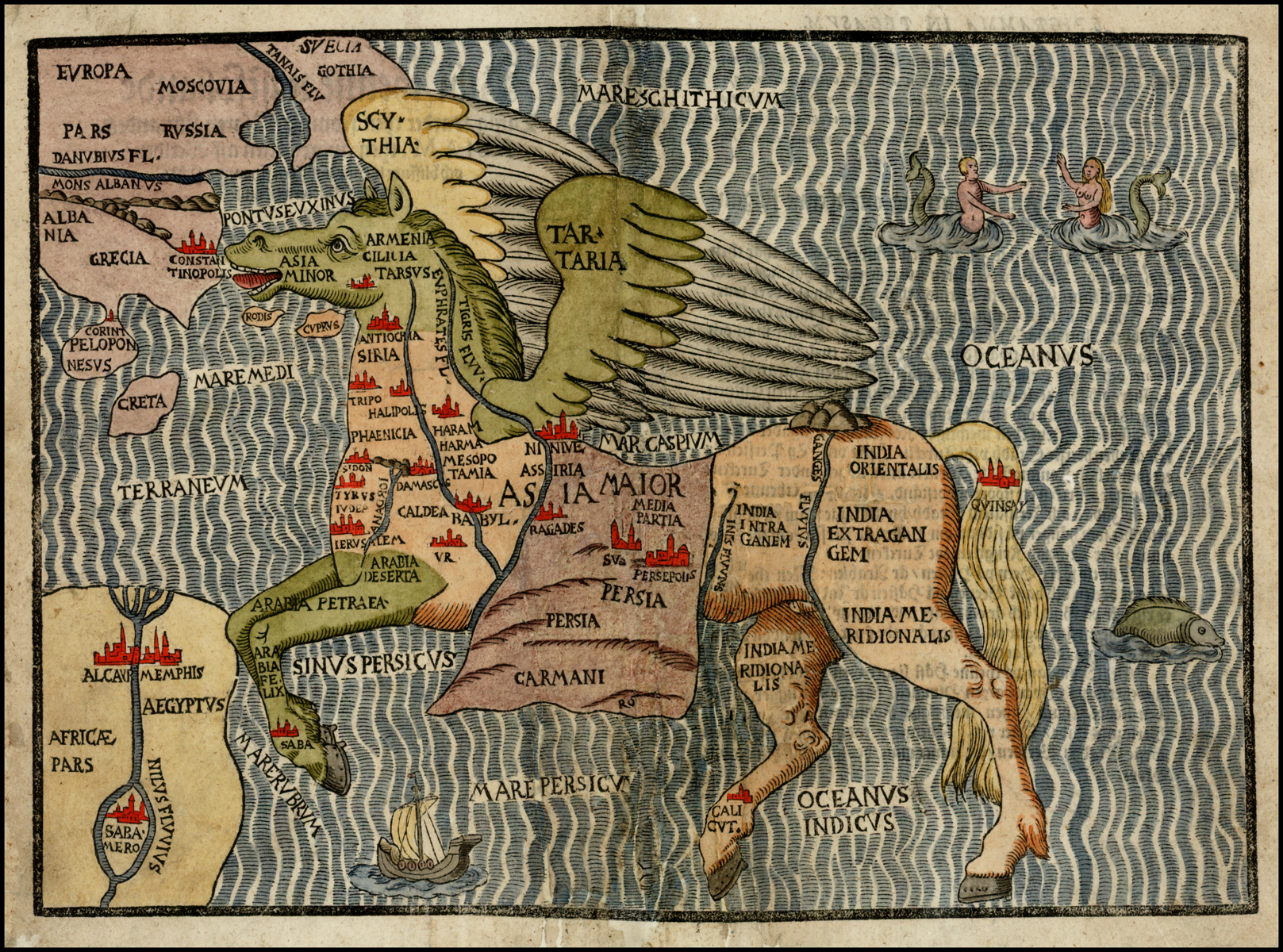 Asia in the Form of Pegasus] - Barry Lawrence Ruderman Antique Maps Inc., image size:1617x1200