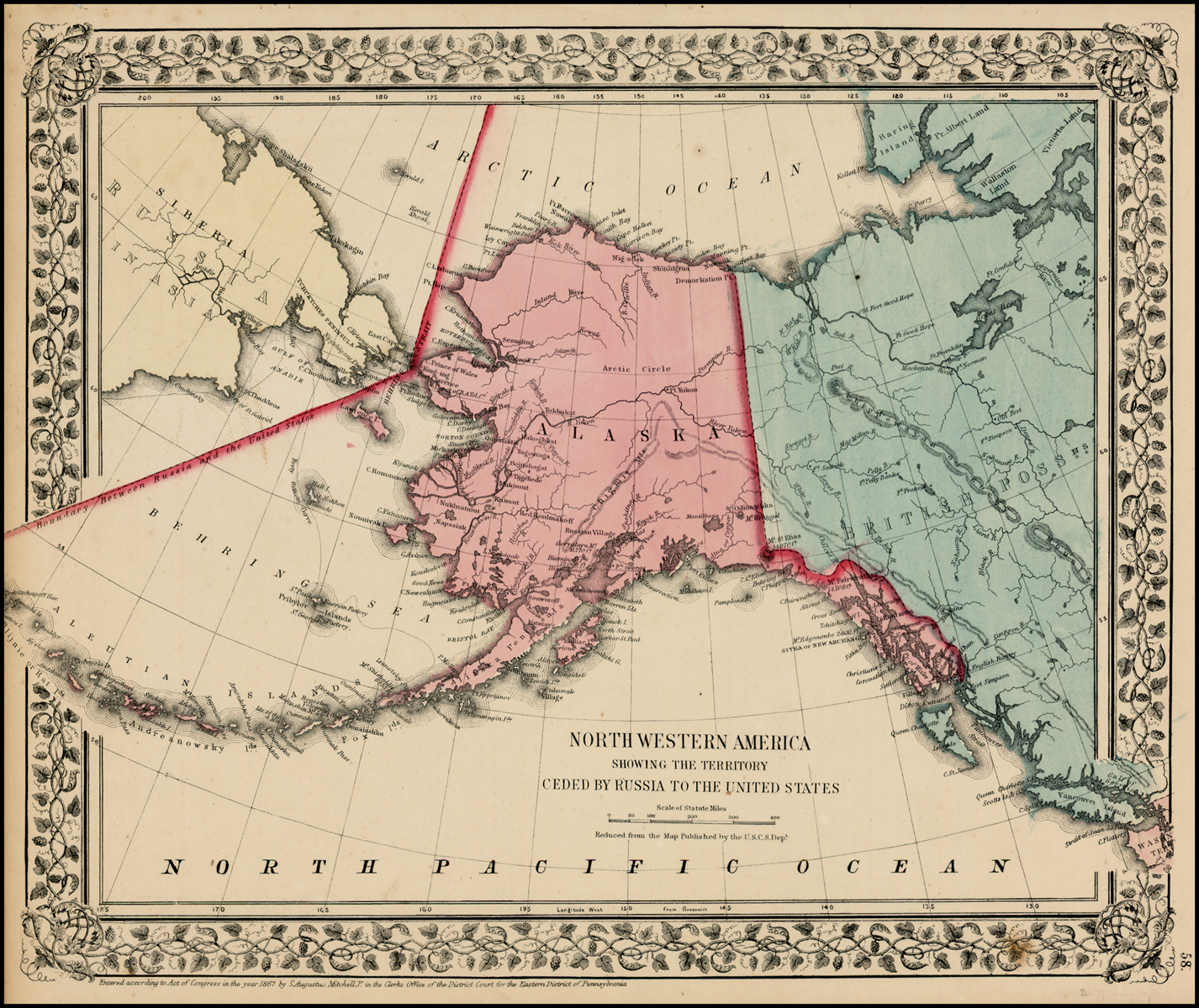 1867 год аляска. Карта Российской империи с Аляской. Аляска карта 1867. Русская Аляска карта. Карта России 1867 года.