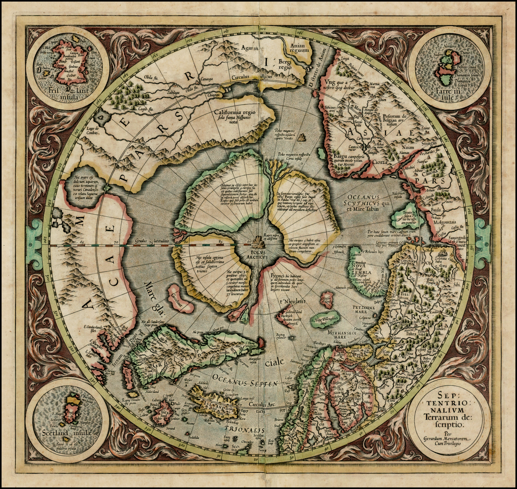 Septentrionalium Terrarum descriptio - Barry Lawrence Ruderman Antique ...