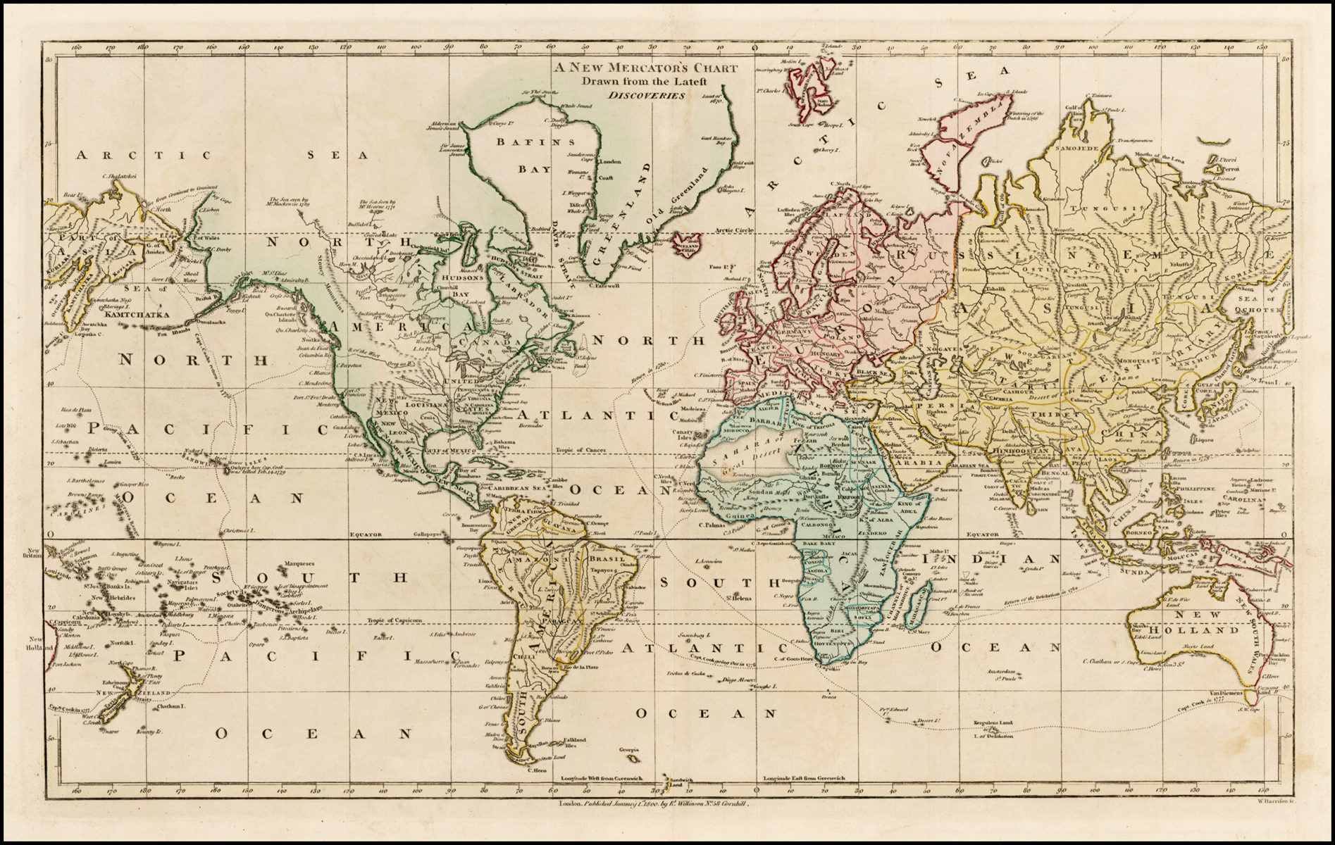 Политическая карта мира 19 века на русском