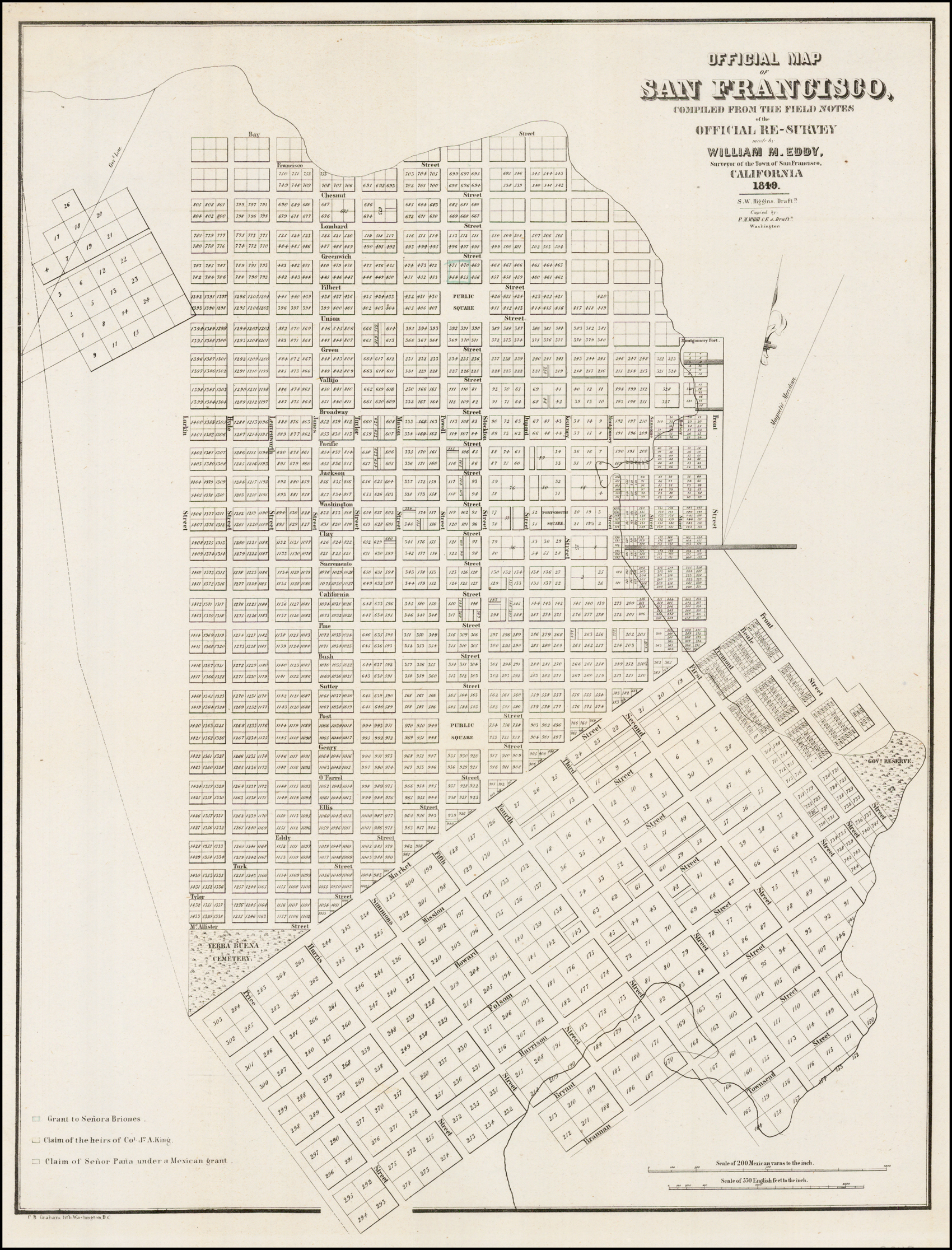 Official Map of San Francisco, Compiled From The Field Notes of the