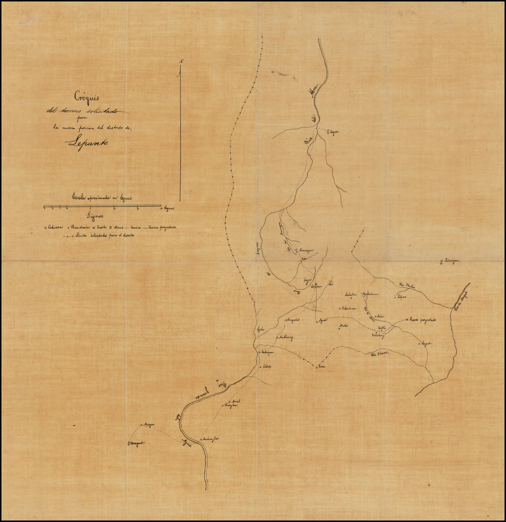 [Spanish Military Reconnaissance map of the District of Lepanto, Luzon