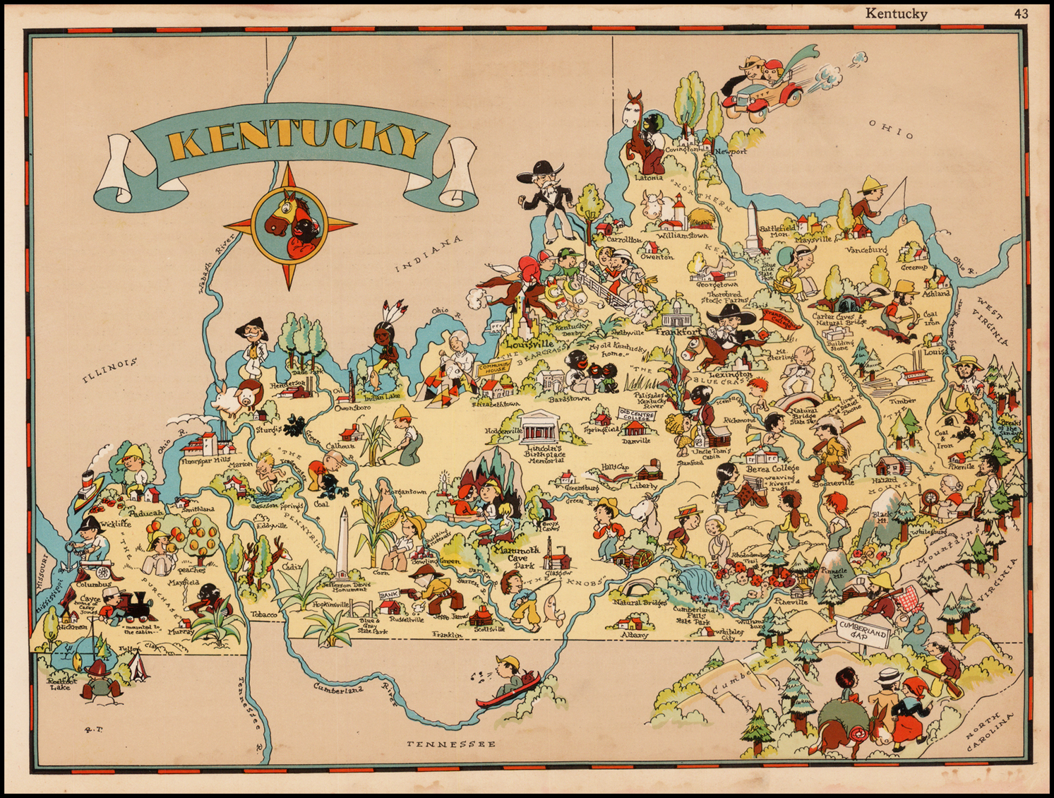 Кентукки 1938. Карта 1935. Kentucky Map. Pictorial Map of Mooscow 1910. Карты тейлор