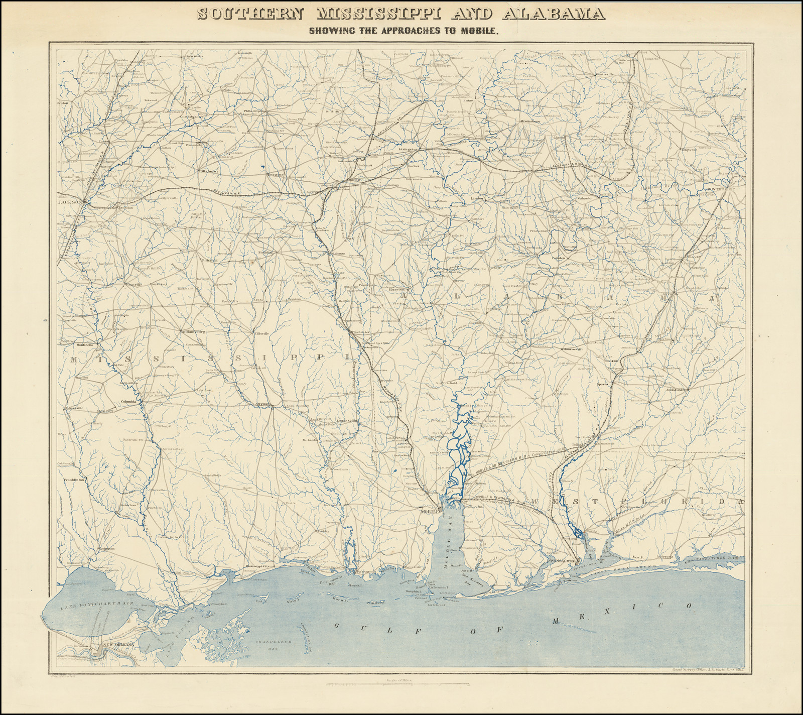 Map of Louisiana, Mississippi and Arkansas - Barry Lawrence Ruderman  Antique Maps Inc.