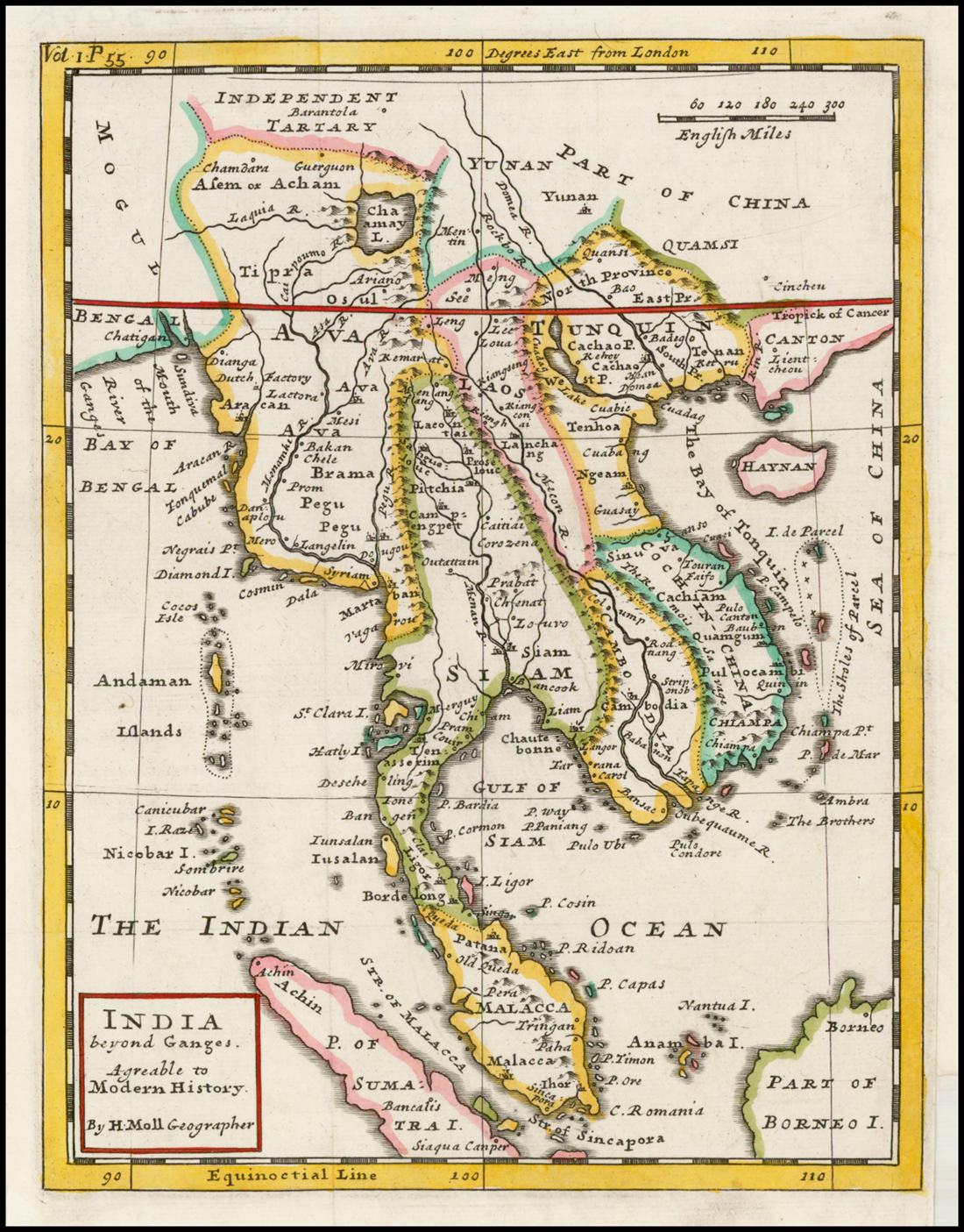 India beyond the Ganges Agreable to Modern History. By H. Moll ...