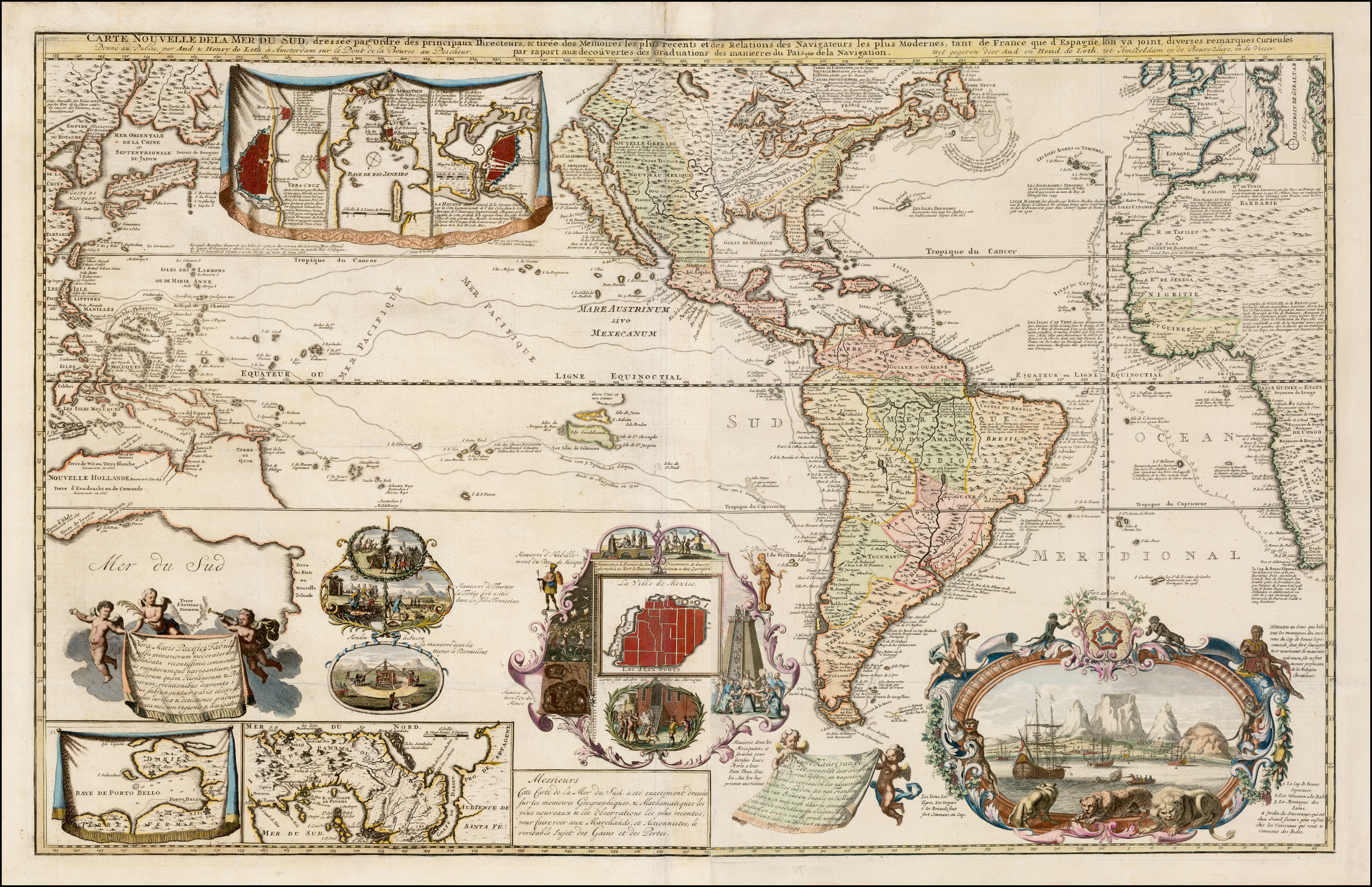 Carte Nouvelle De La Mer Du Sud Dressee Par Ordre Des Principaux Directeurs Des Memoires Les Plus Recents Et Des Relations Des Navigateurs Les Plus Modernes Barry Lawrence