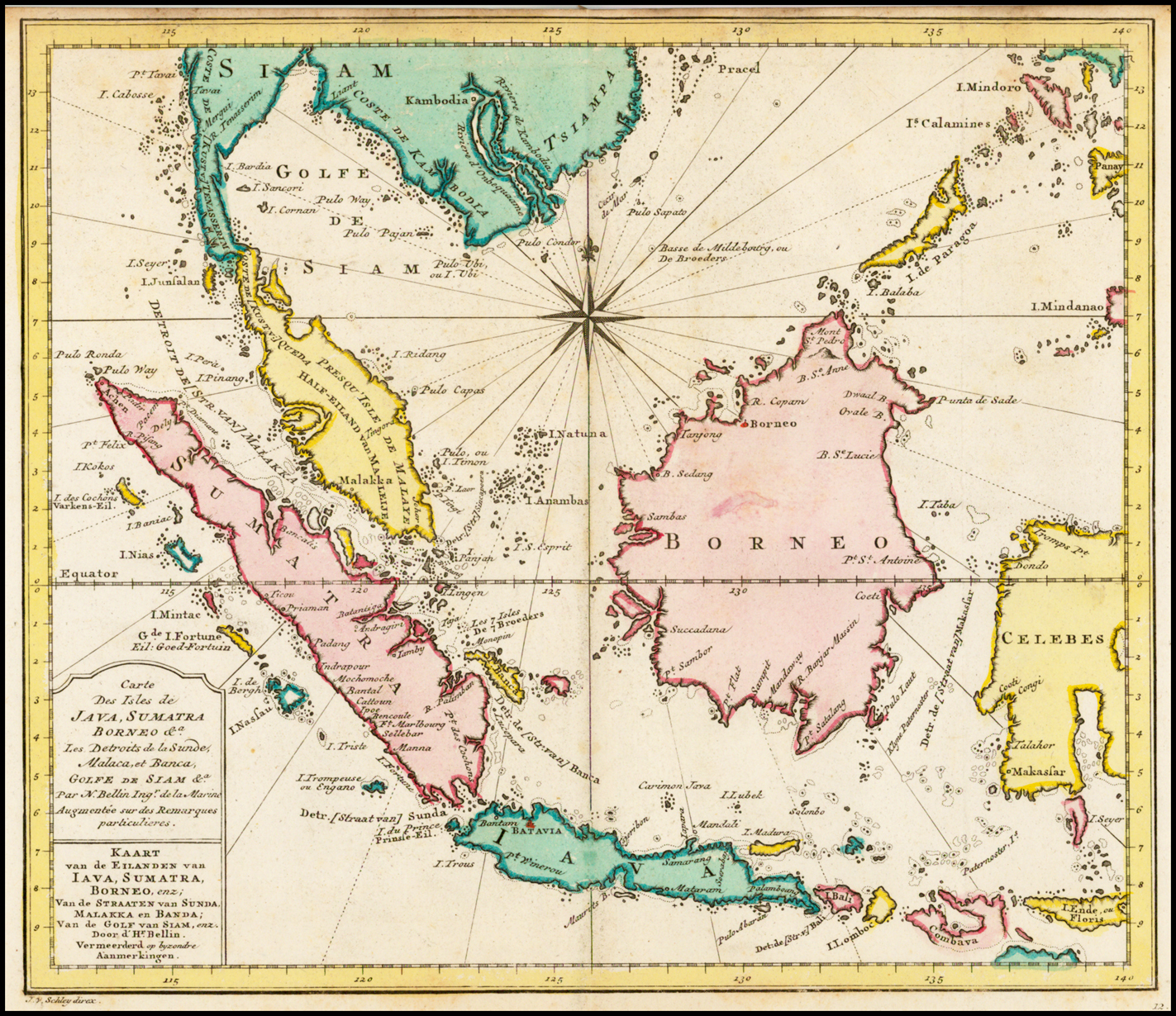 Carte Des Isles De Java  Sumatra  Borneo c Les Detroits 