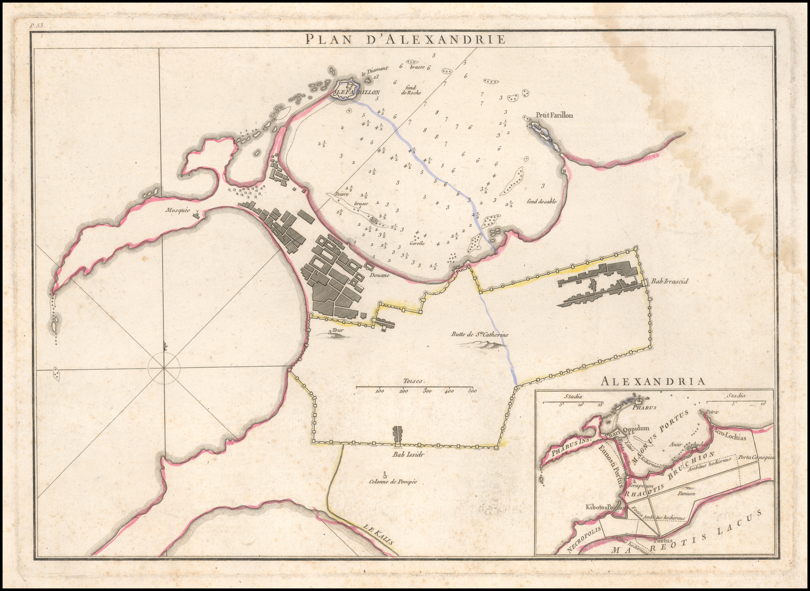 Plan D'Alexandrie - Barry Lawrence Ruderman Antique Maps Inc.