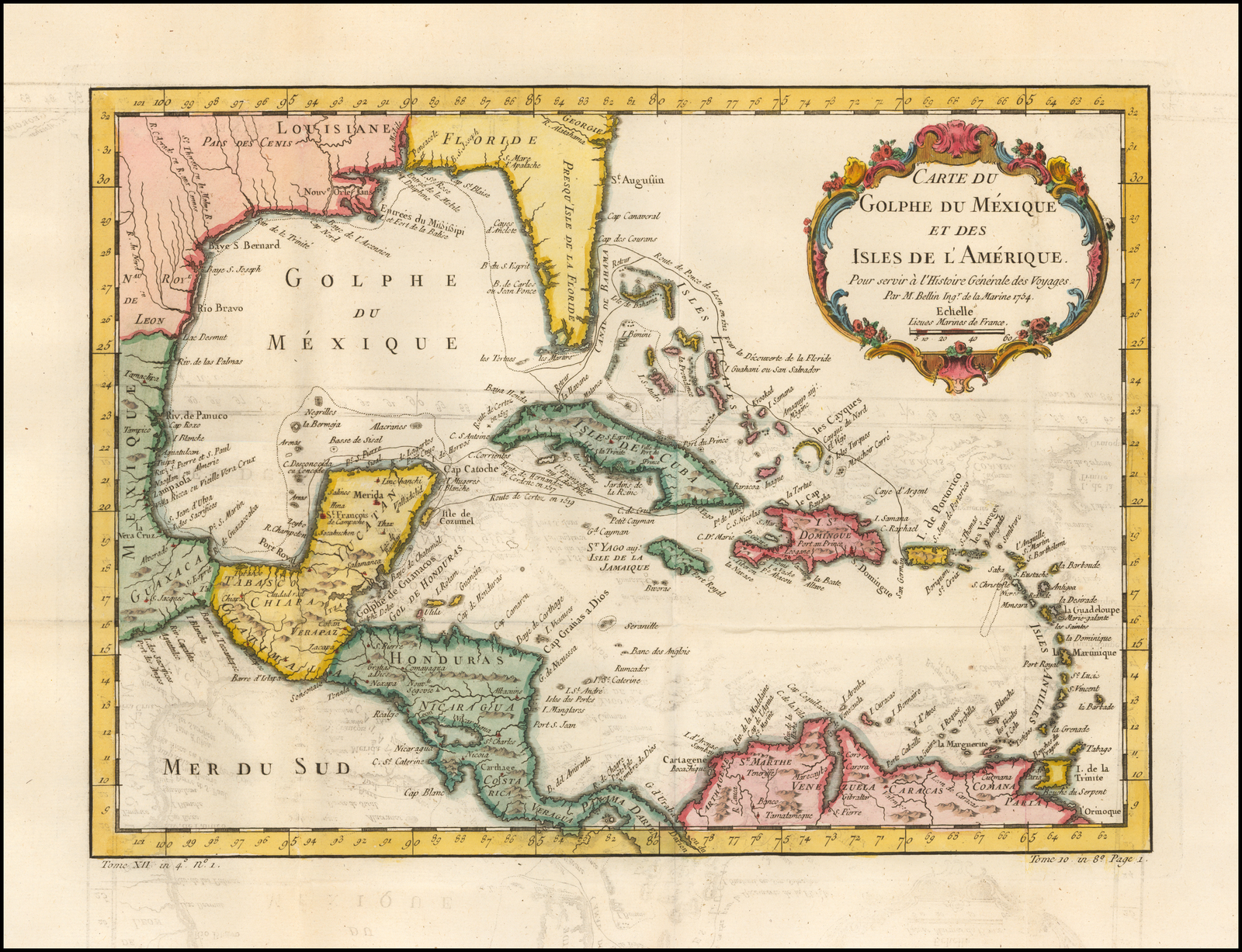 Carte Du Golphe Du Mexique Et Des Isles De L Amerique 1754 Barry Lawrence Ruderman Antique Maps Inc