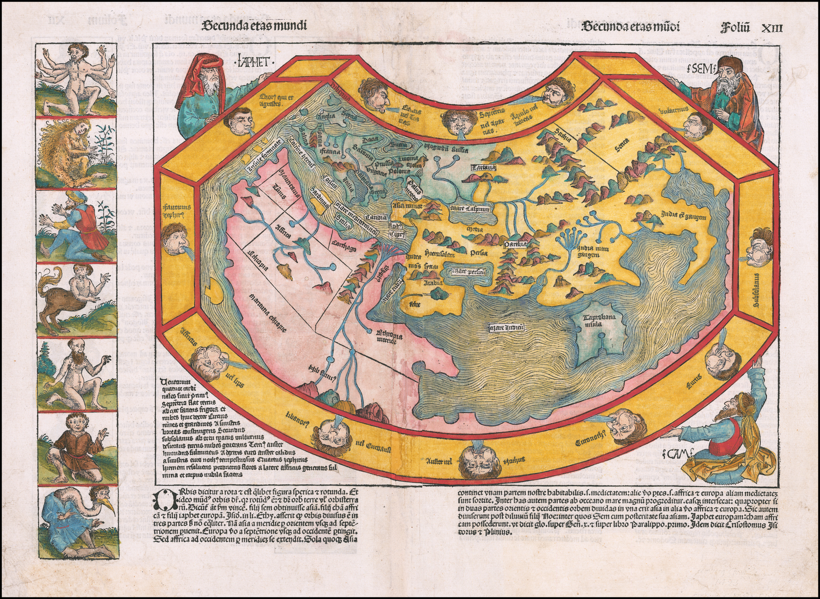 World Map Before  Secunda etas mundi (World Map Before Discovery of America)   Barry 