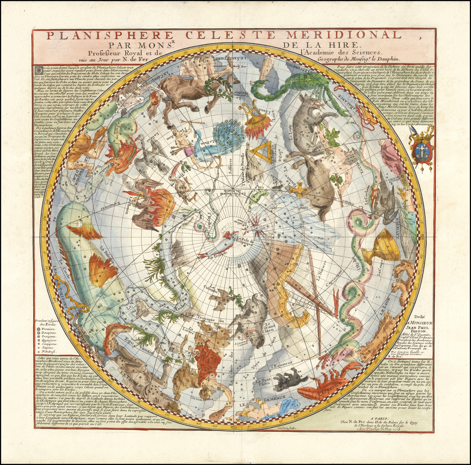 Planisphere celeste septentrional ; Planisphere celeste meridional