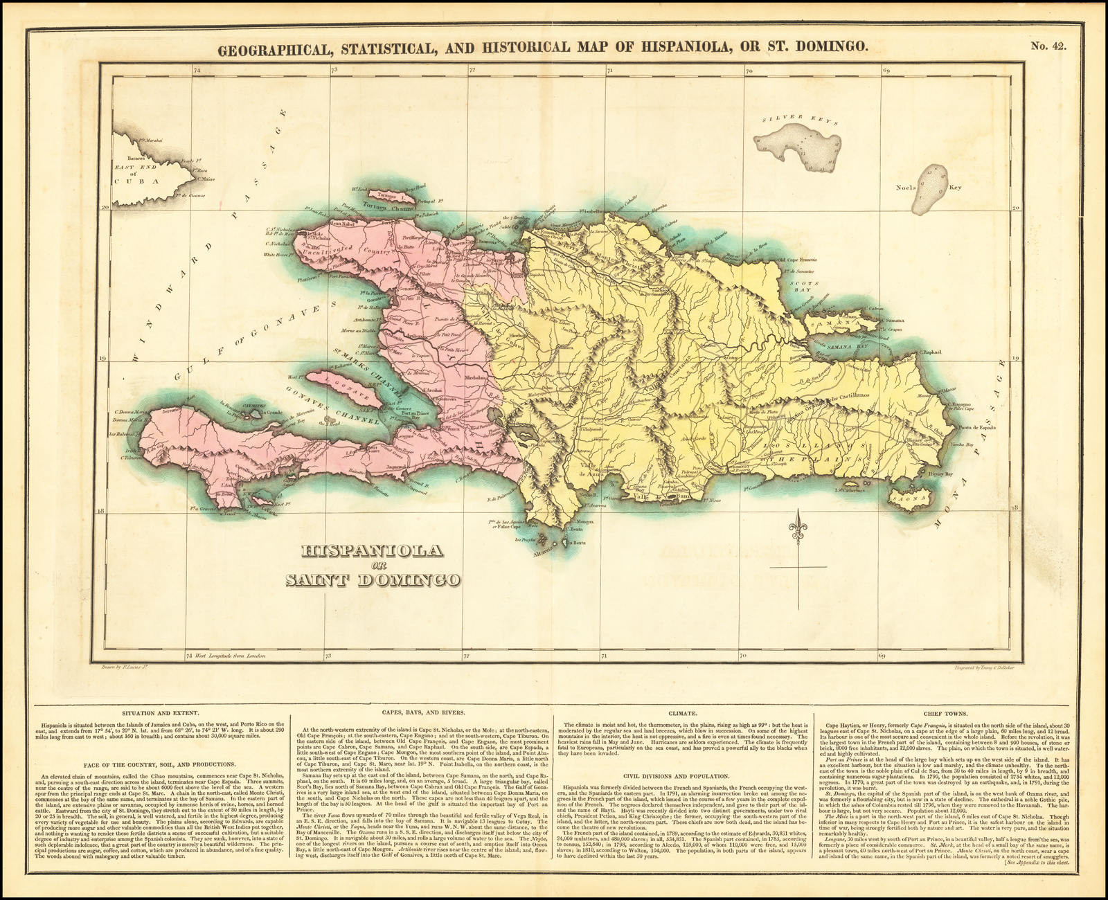 Geographical, Statistical and Historical Map of Hispaniola, or St