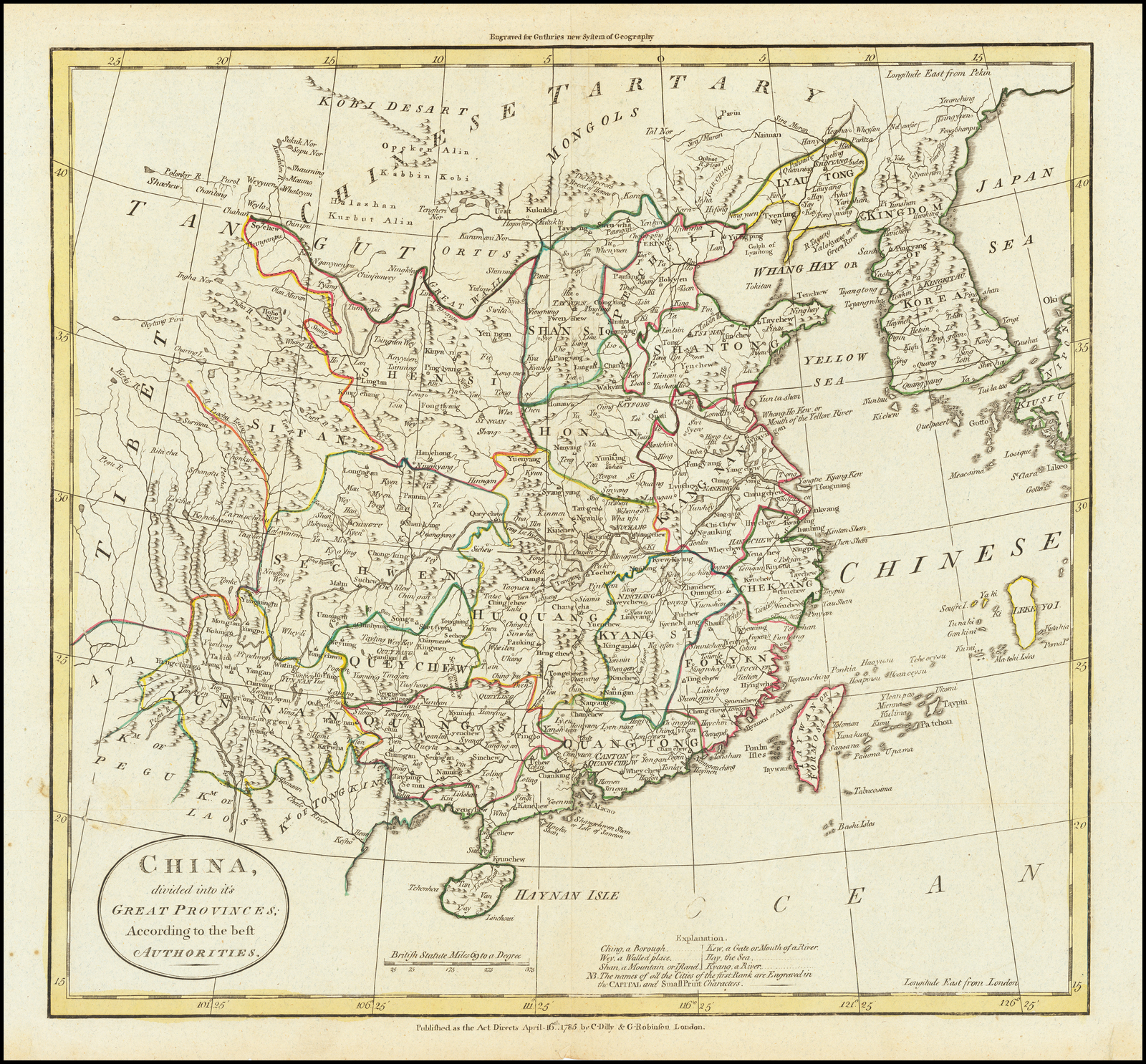 China, divided into its Great Provinces, According to the