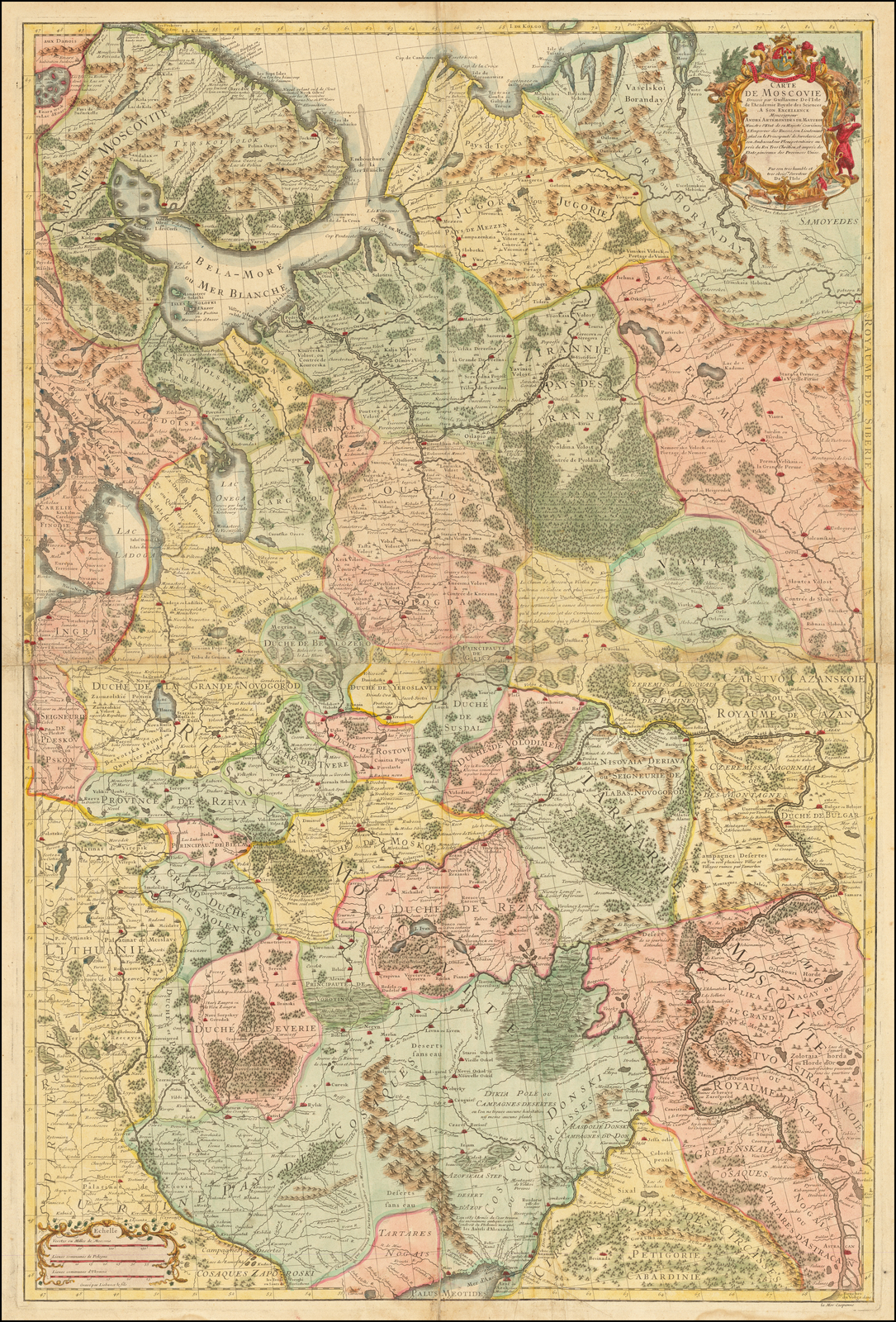 de l'Isle: Carte de Moscovie. Dressee par Guillaume, Russia, 1730