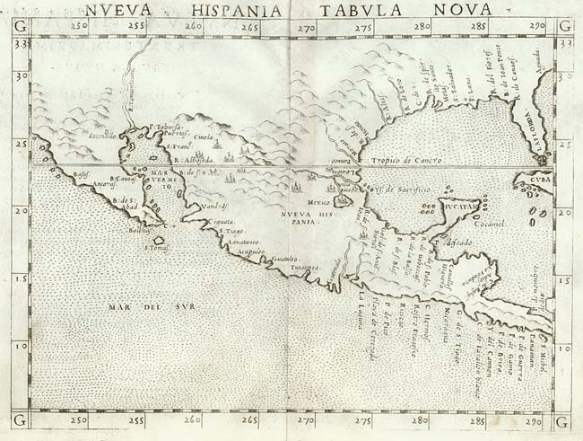 Nueva Hispania Tabula Nova - Barry Lawrence Ruderman Antique Maps Inc.