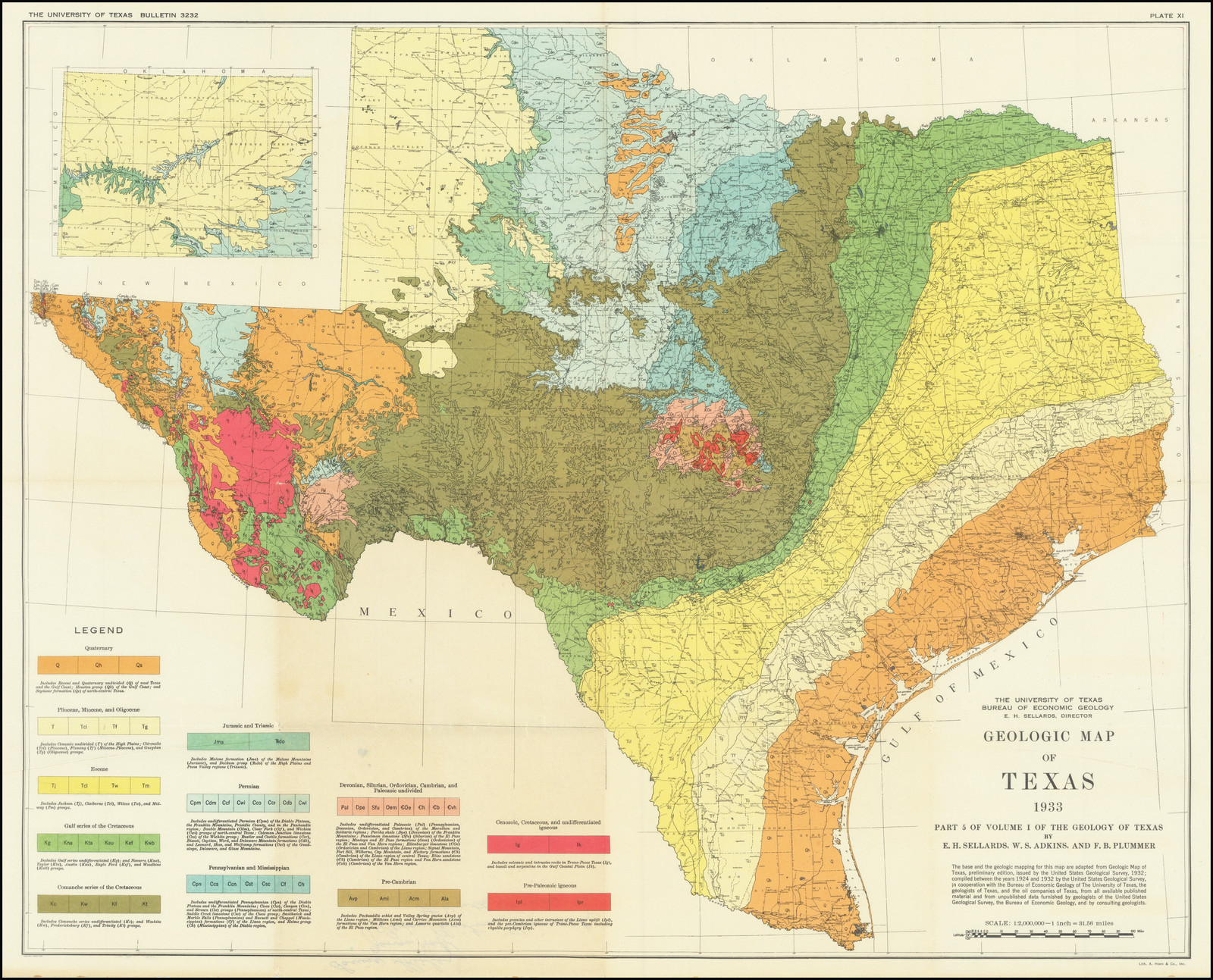Geologic Map Of The State Of Texas 1919 Vintage Reprint Historical Map With 3d Raised Relief 1887