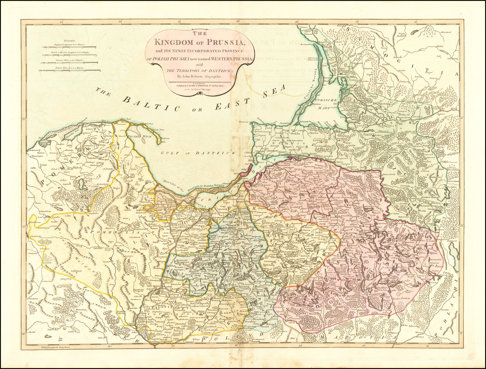 The Kingdom of Prussia, and its Newly Incorporated Province of Polish Prussia now named Western Prussia; with The Territory of Dantzick . . .1794.