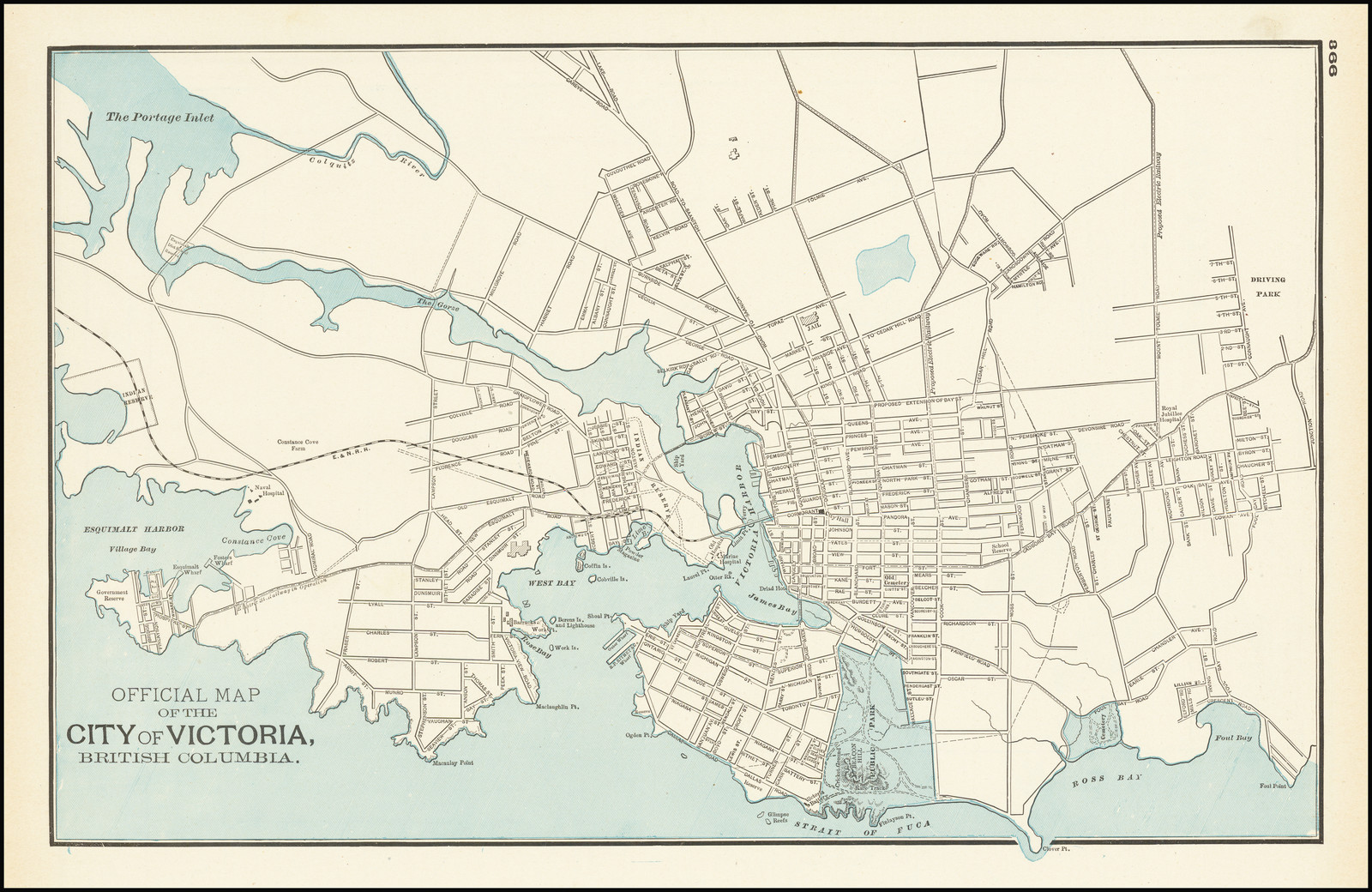 Map Of Victoria Bc Official Map Of The City Of Victoria In British Columbia - Barry Lawrence  Ruderman Antique Maps Inc.