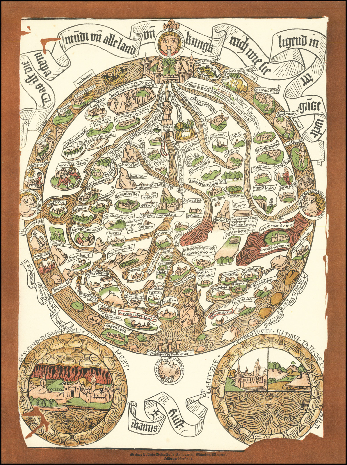 Medieval World Map Das Ist Die Mapa Mudi Und Alle Land Un Kungkreich