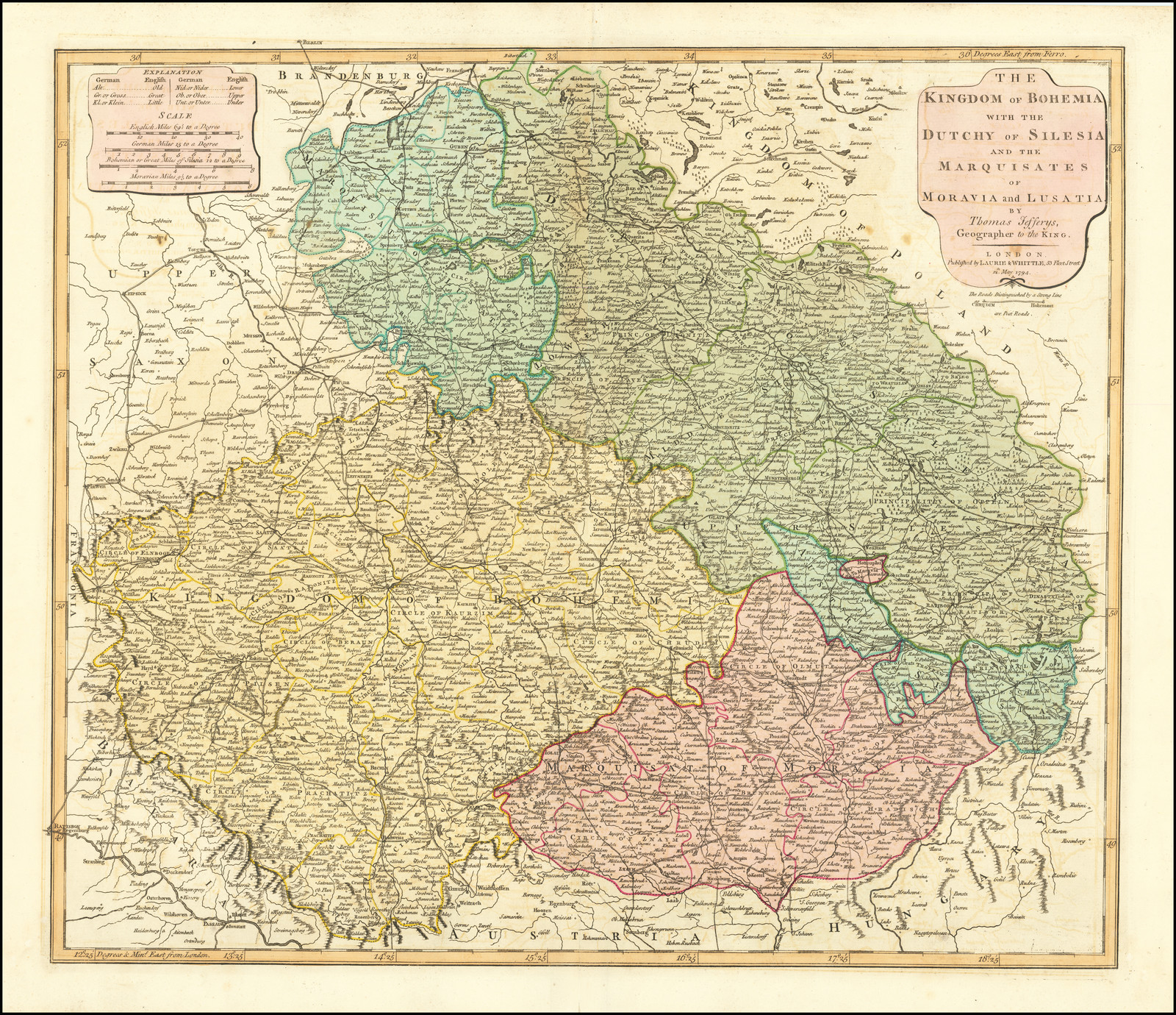 The Kingdom of Bohemia with the Dutchy of Silesia and the Marquisates