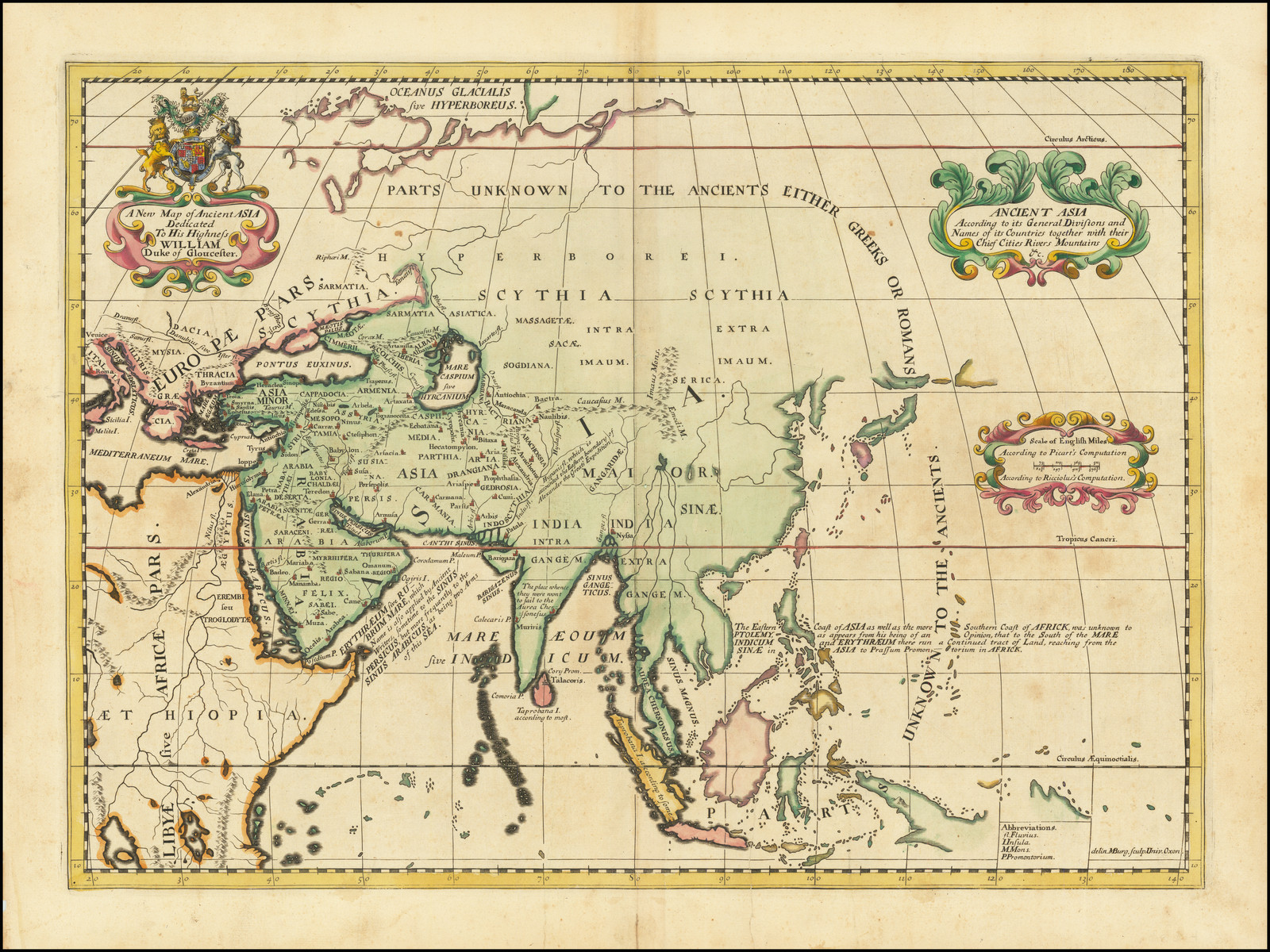 A New Map of Ancient Asia Dedicated to his Highess William Duke of ... - 73116
