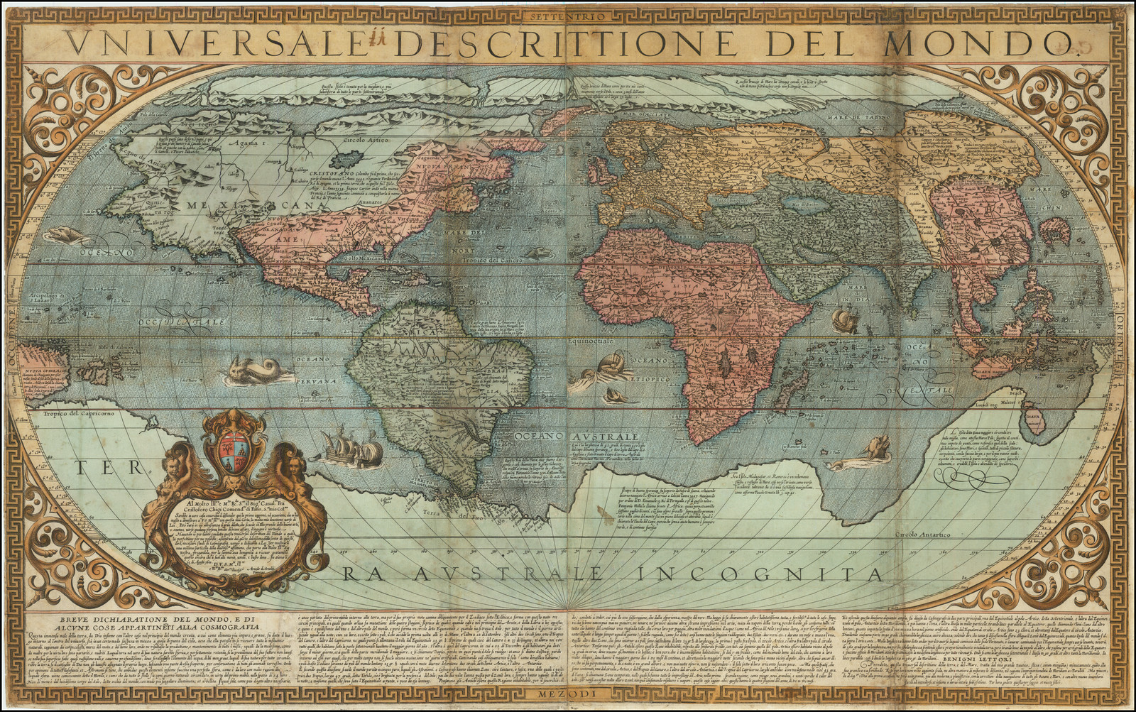 Universale Descrittione Del Mondo Barry Lawrence Ruderman Antique Maps Inc 1666