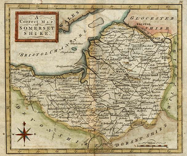 A Correct Map of Somershire Barry Lawrence Ruderman Antique Maps Inc.