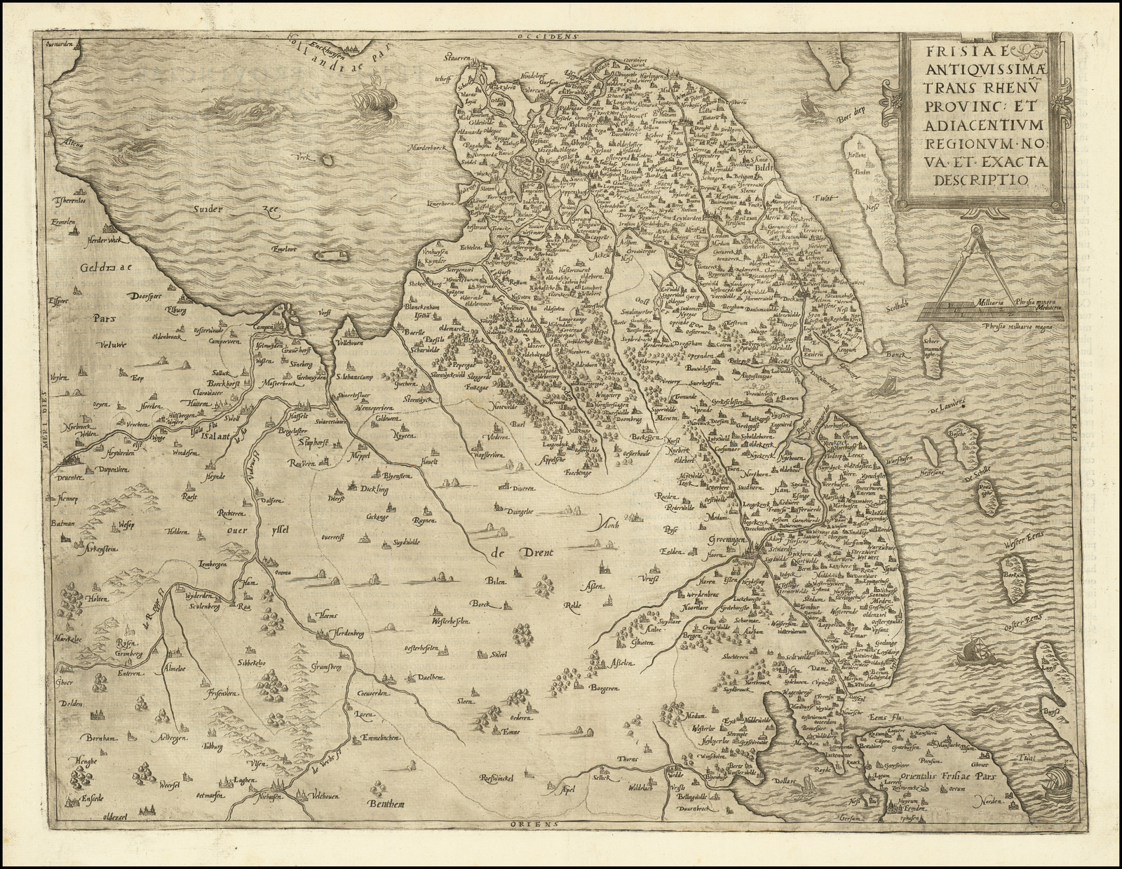 Frisiae Antiquissimae trans Rhenu Provinc: et Adiacentium Regionum Nova et Exacta Descriptio