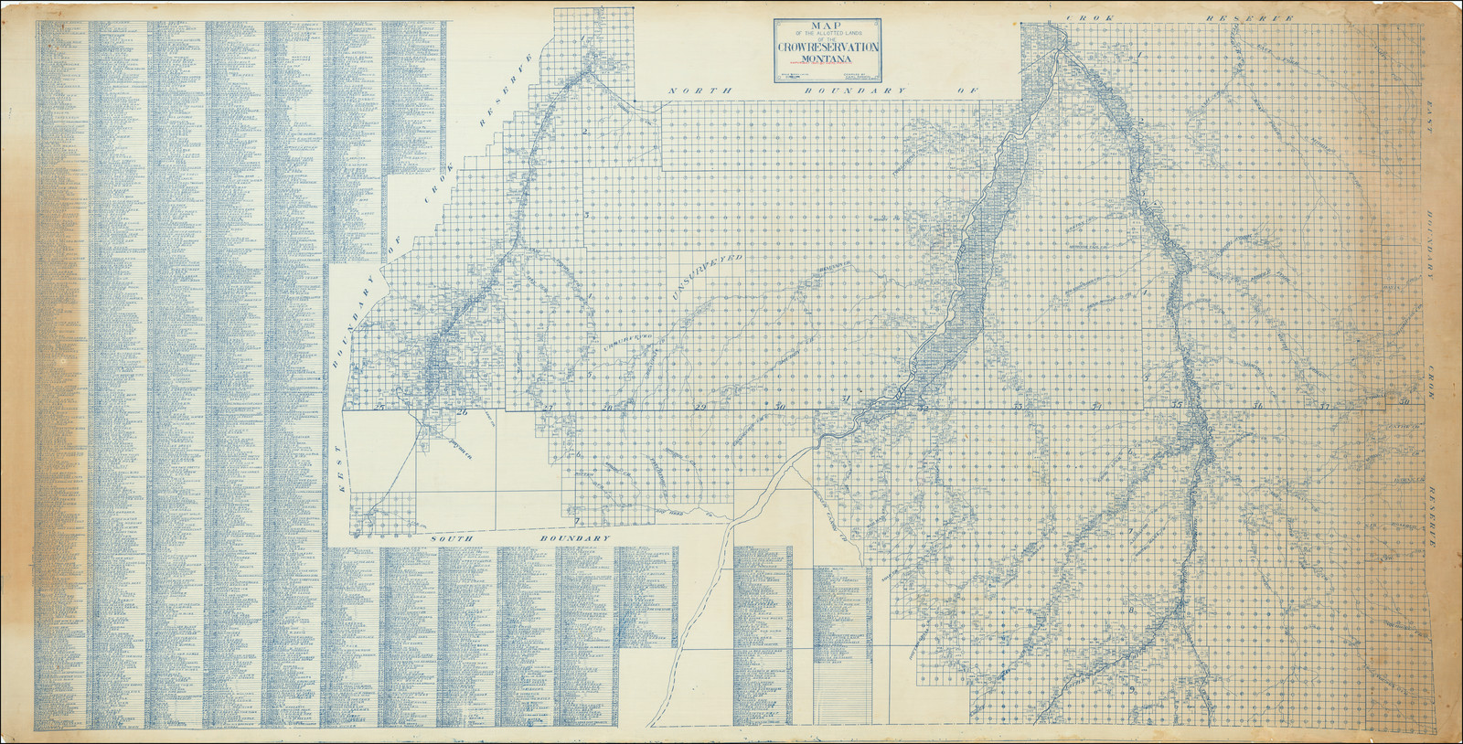 crow indians map