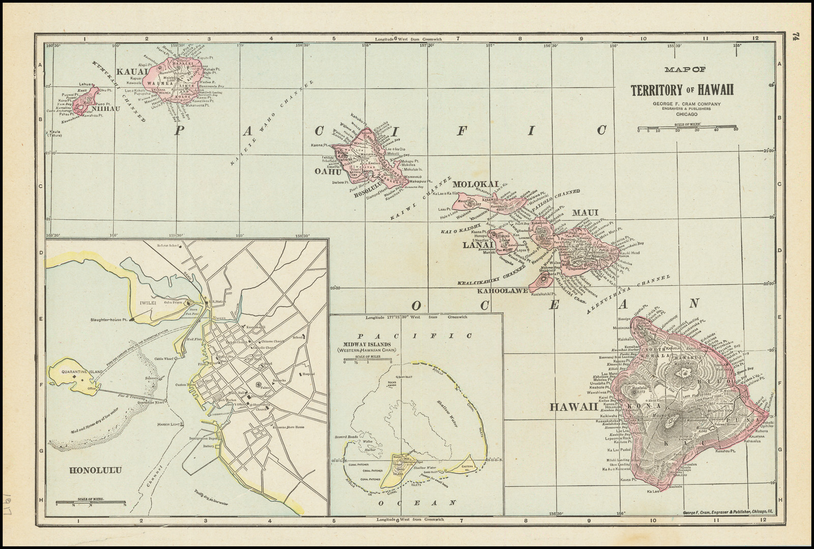 Map of Territory of Hawaii [Honolulu Inset] - Barry Lawrence Ruderman ...