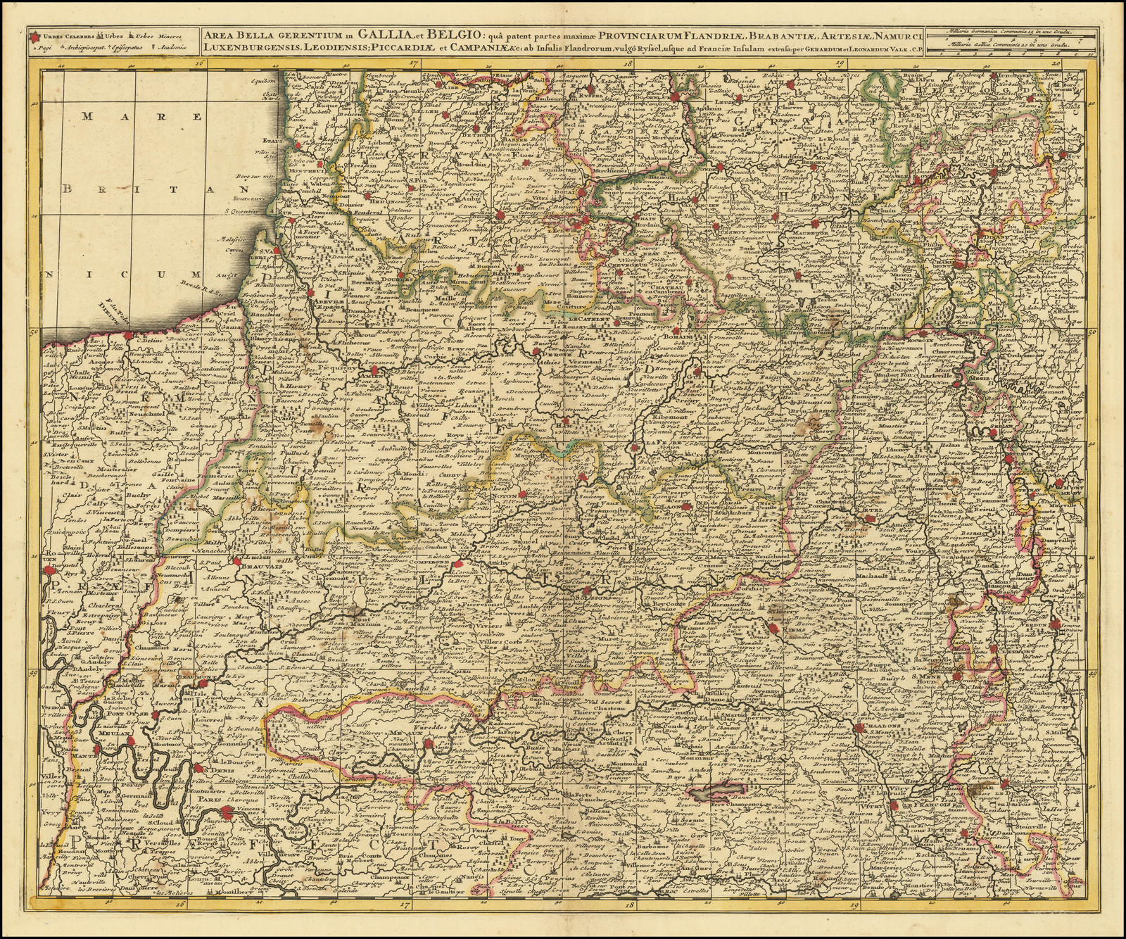 Area Bella Gerentium in Gallia et Belgio: qua patent partes maximae Provinciarum Flandriae, Brabantiae. . .