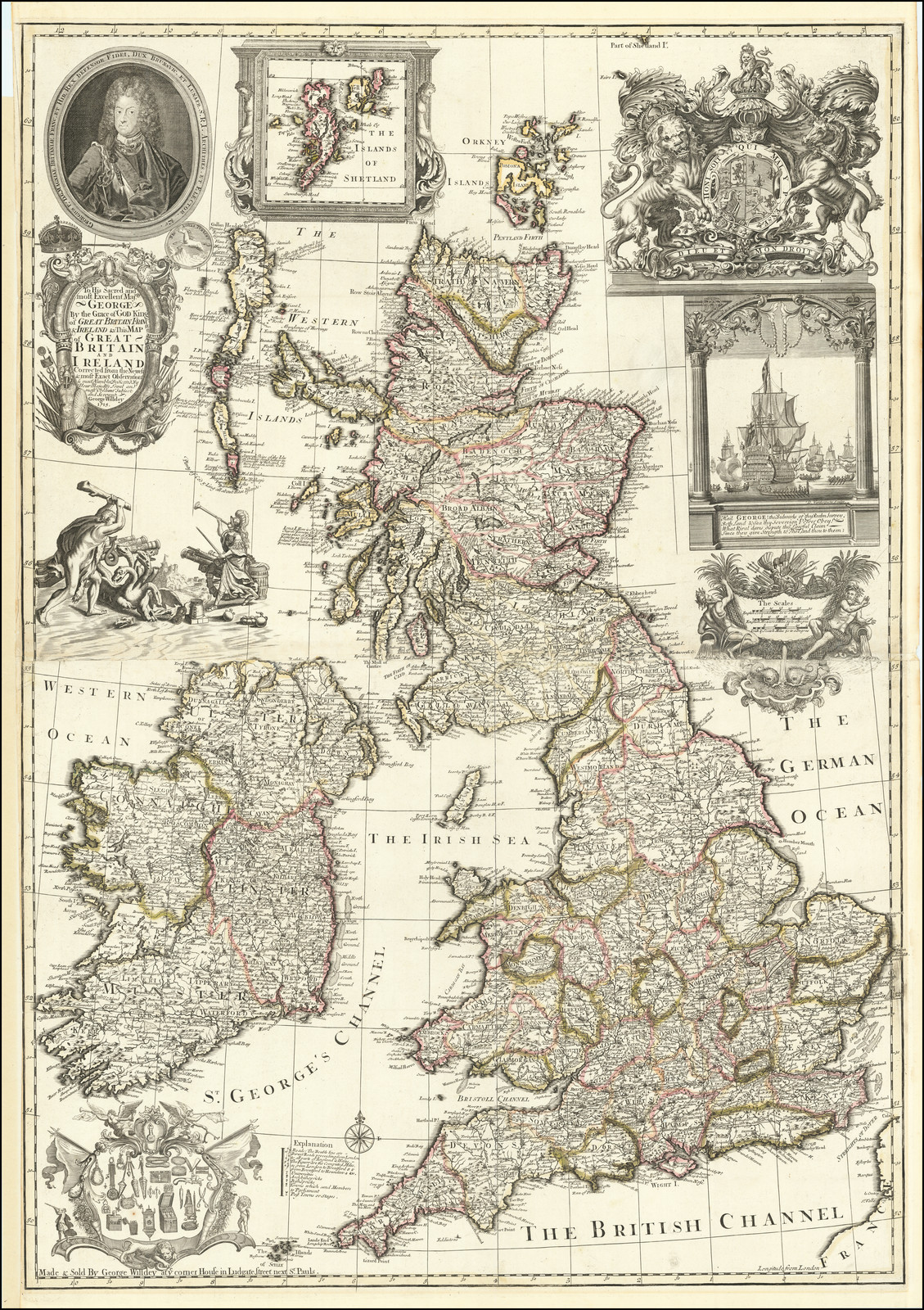 To His Sacred & Most Excellent Majesty George by the Grace of God King of Great Britain France & Ireland &c. This Map of Great Britain and Ireland. . .