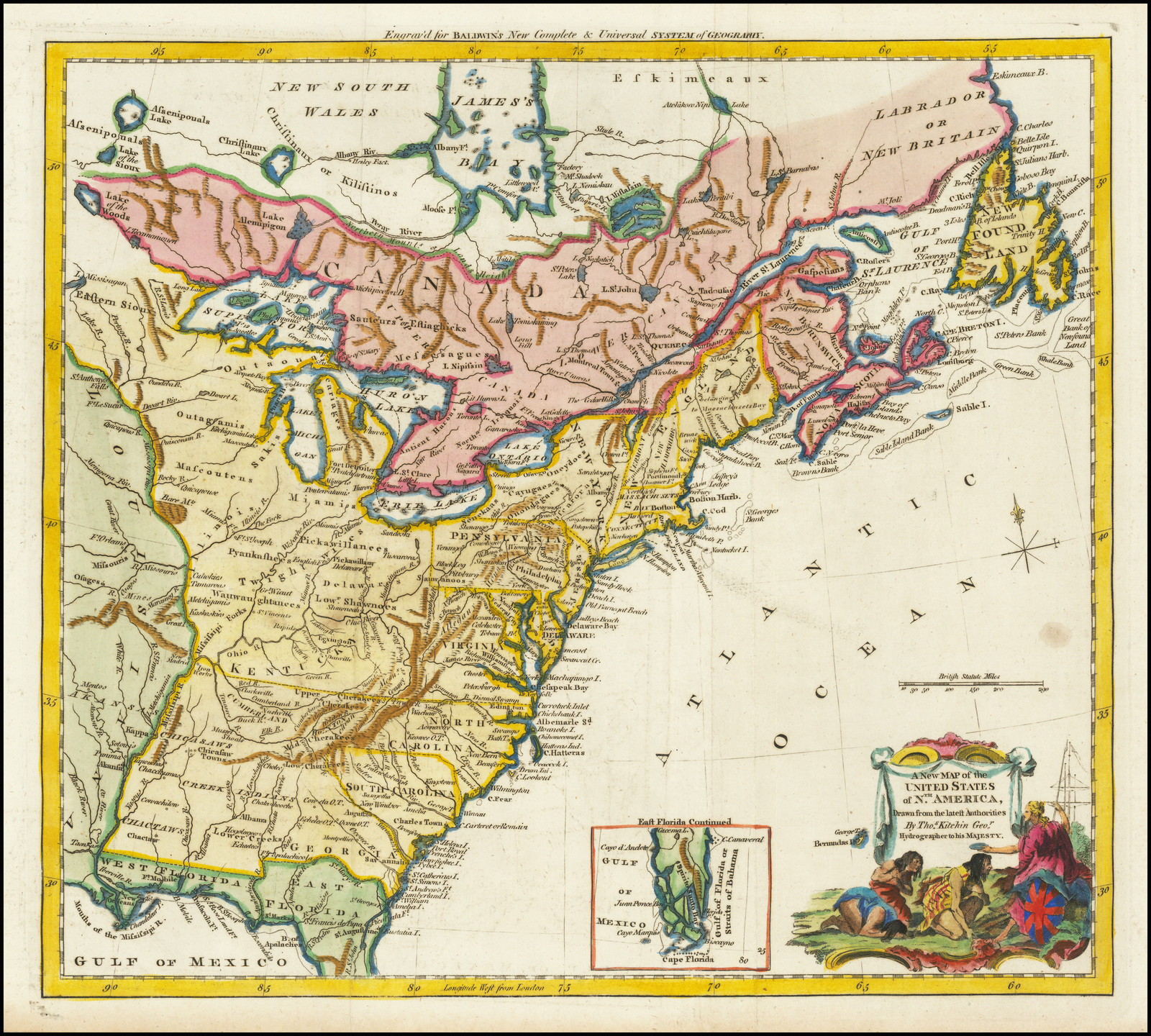 A New Map of the British Empire in Nth America Drawn from the Latest Authorities by Thos. Kitchin Geogr. Hydrographer to His Majesty